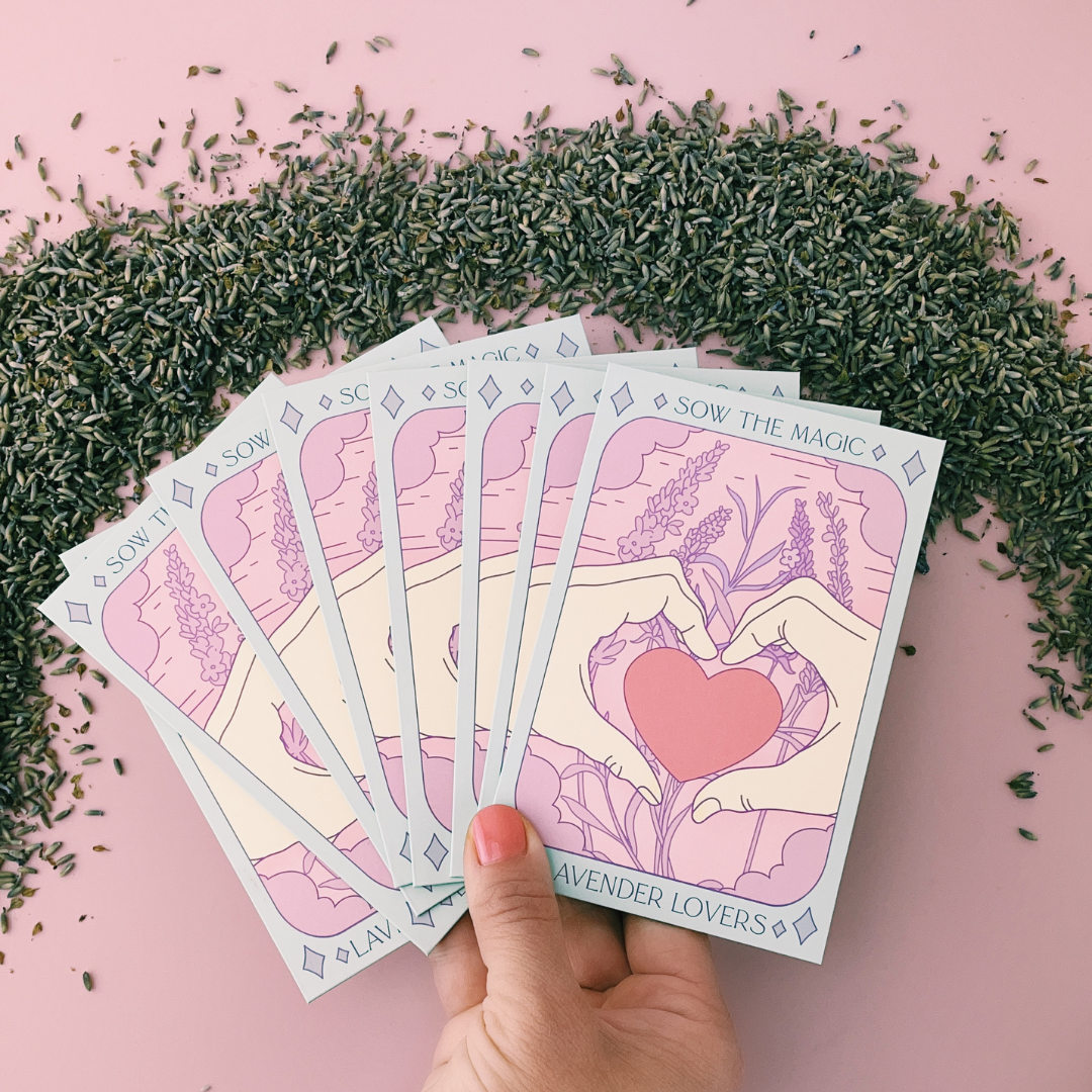 lavender seed packets Lavender Hyssop Lovers Tarot Seed Packet