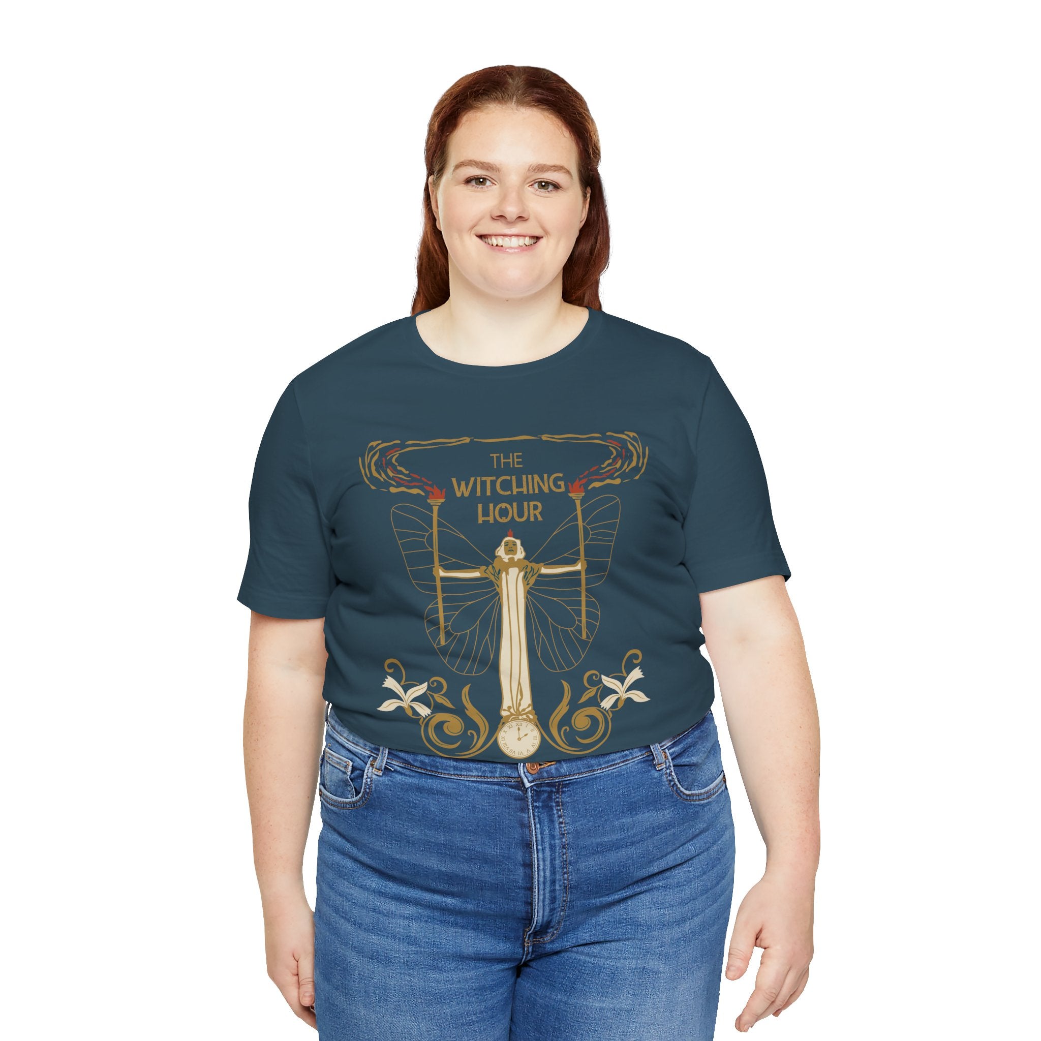 🧙‍♀️ Witching Hour T-Shirt – Unisex Mystical Graphic Tee | Soft Cotton Moon Witch Shirt | Halloween, Witchy Gift