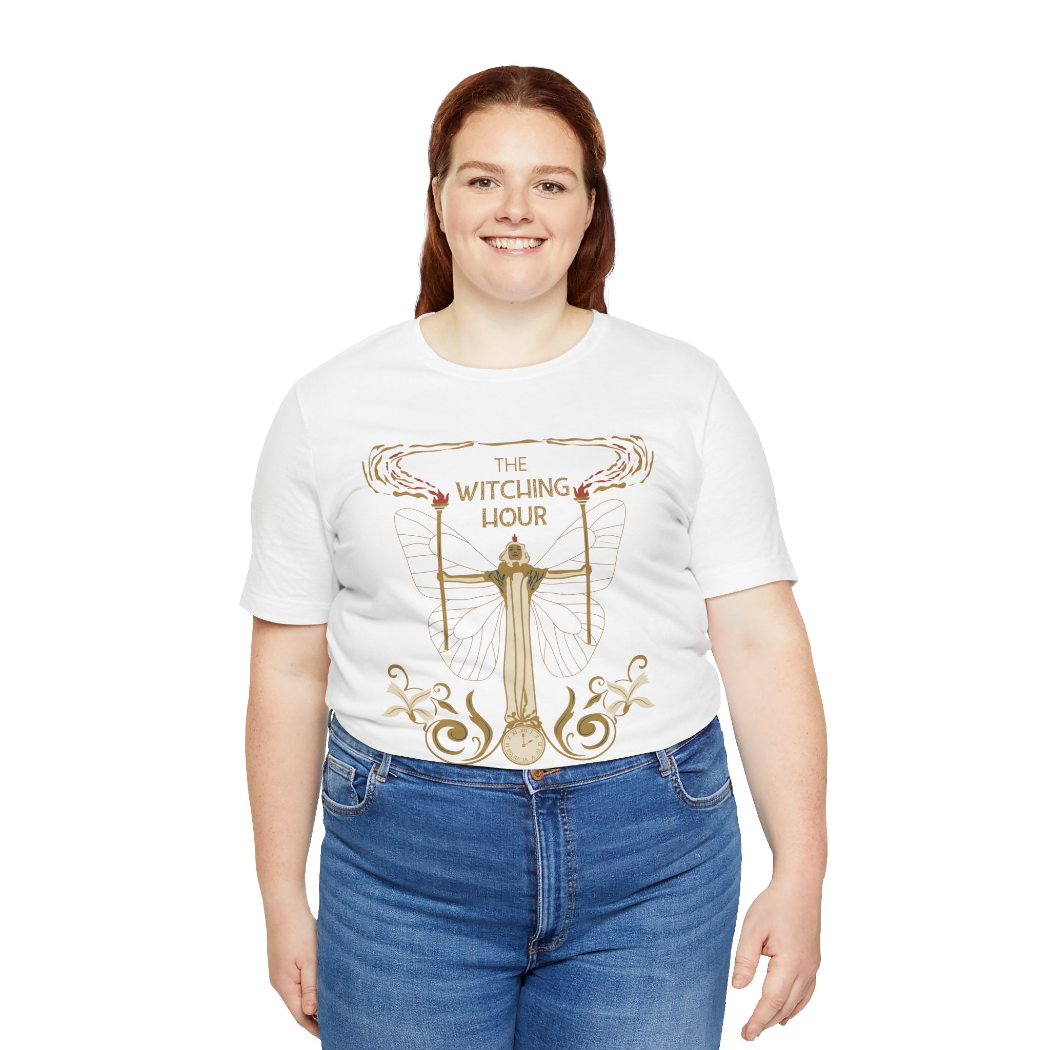 🧙‍♀️ Witching Hour T-Shirt – Unisex Mystical Graphic Tee | Soft Cotton Moon Witch Shirt | Halloween, Witchy Gift