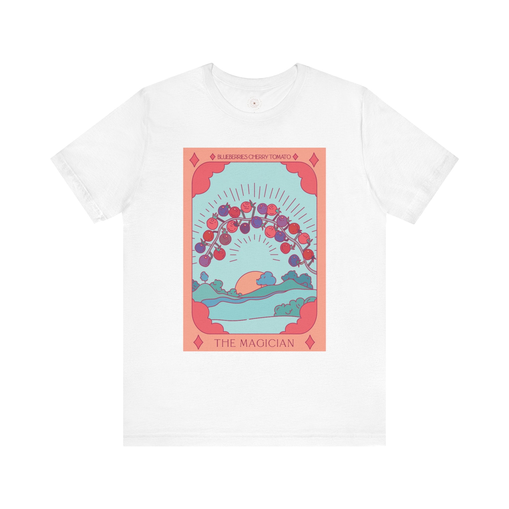 The Magician - Blueberries Tomato Botanical Tarot Card Unisex Graphic Tee