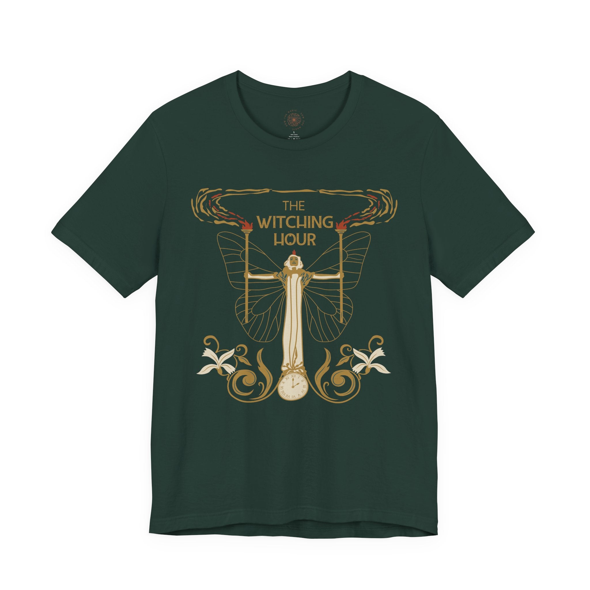 🧙‍♀️ Witching Hour T-Shirt – Unisex Mystical Graphic Tee | Soft Cotton Moon Witch Shirt | Halloween, Witchy Gift