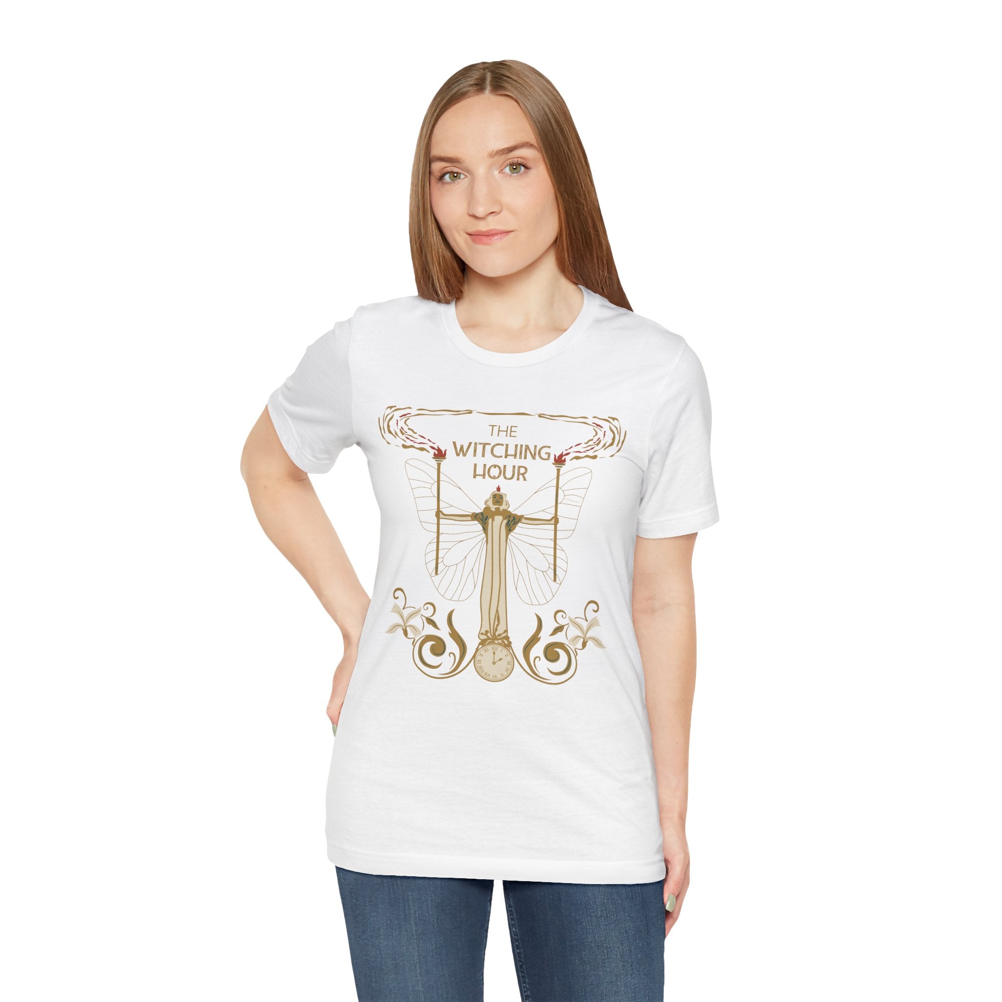 🧙‍♀️ Witching Hour T-Shirt – Unisex Mystical Graphic Tee | Soft Cotton Moon Witch Shirt | Halloween, Witchy Gift