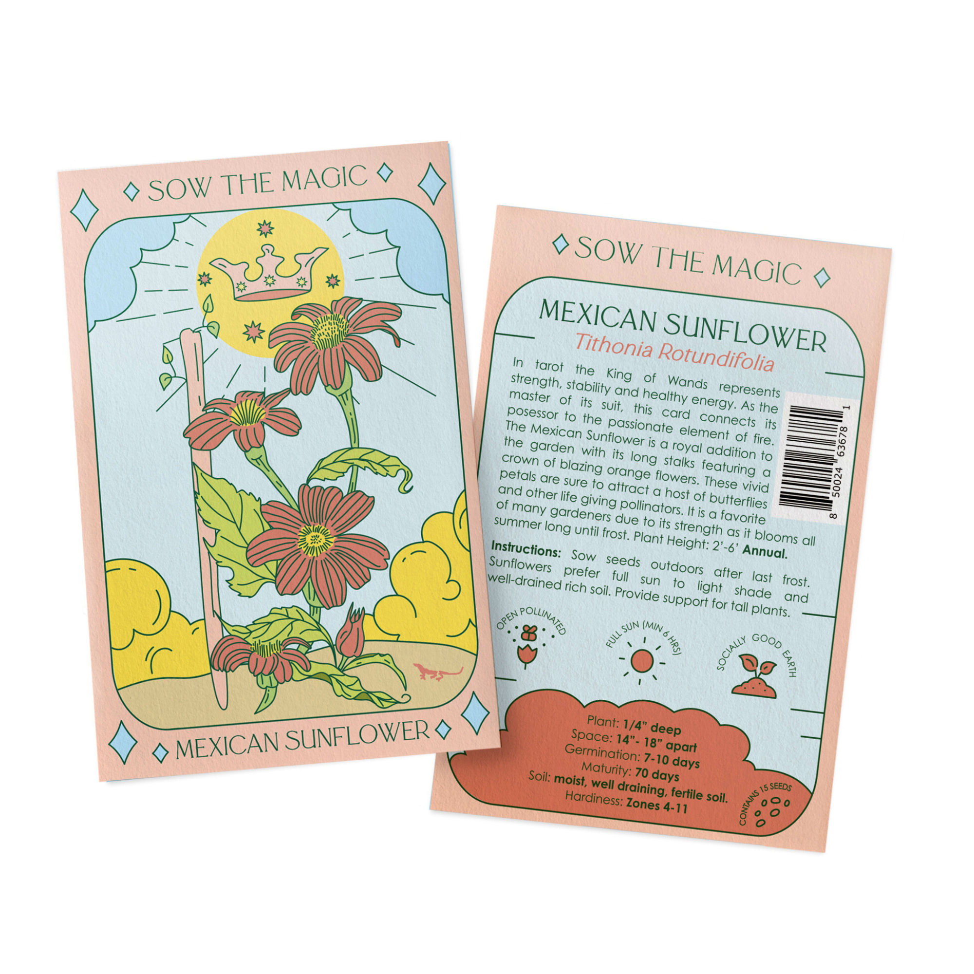 Mexican Sunflower Tarot Seed Packet - Thumbnail 4