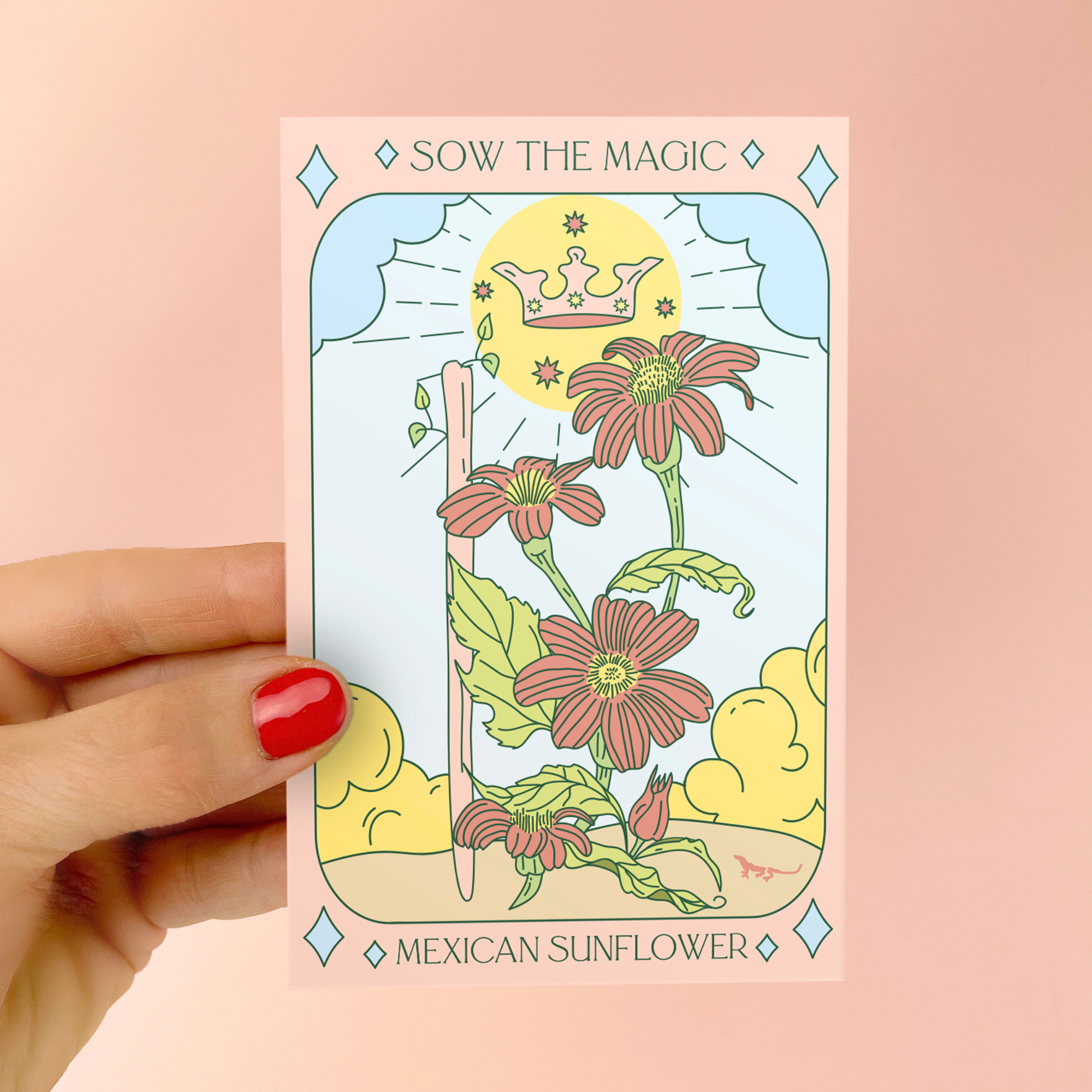 Mexican Sunflower Tarot Seed Packet