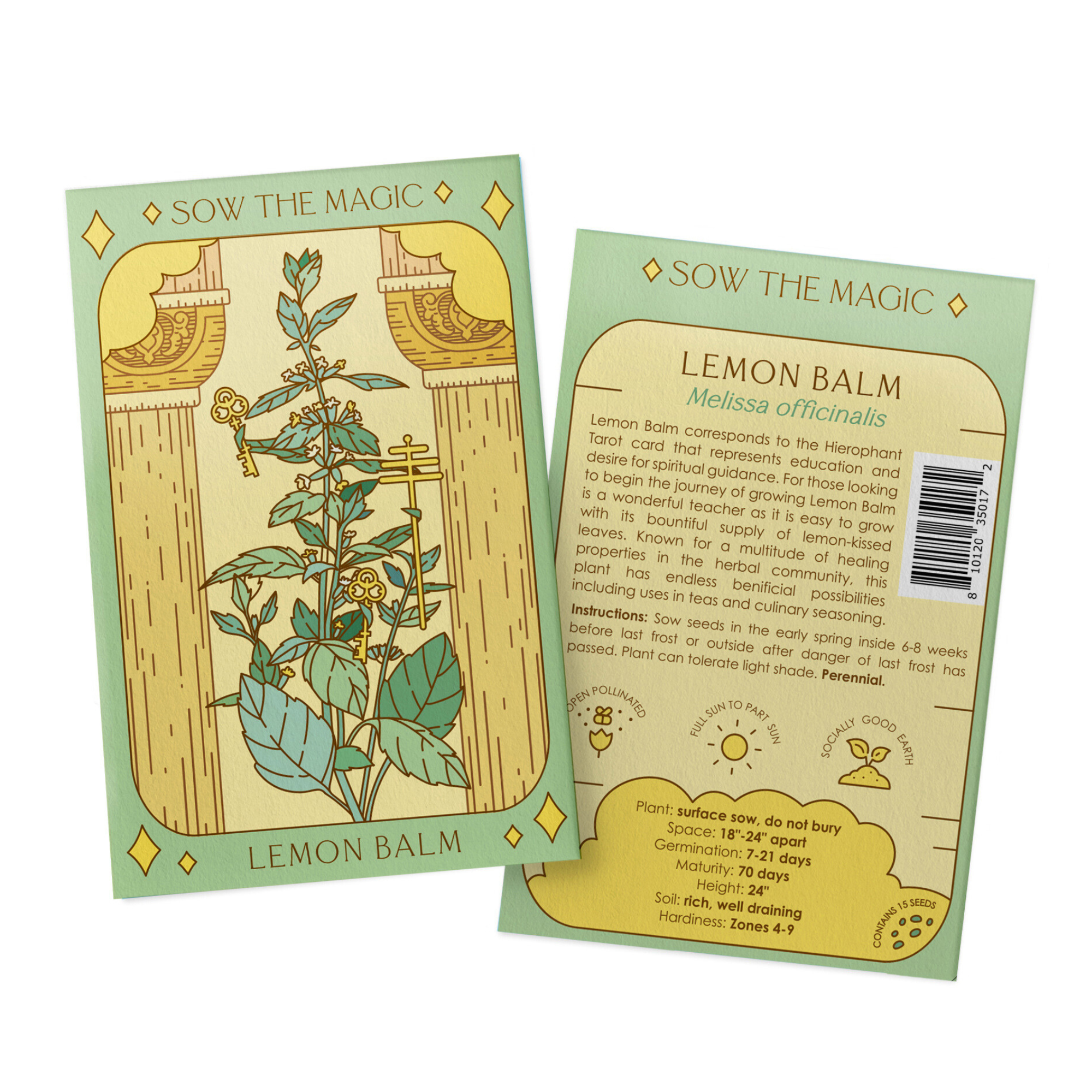 Lemon Balm Tarot Seed Packet