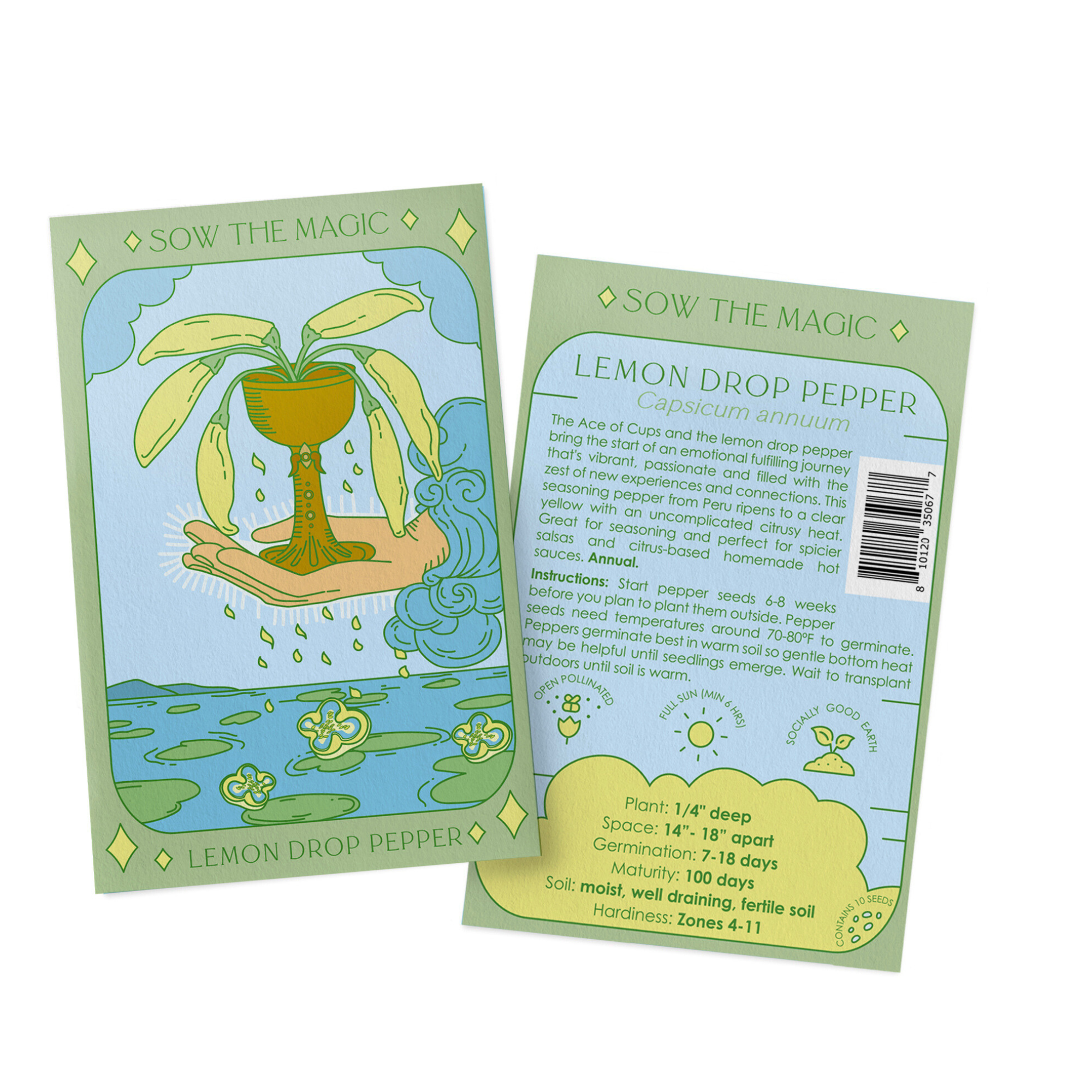 Lemon Drop Pepper Tarot Seed Packet - Thumbnail 3