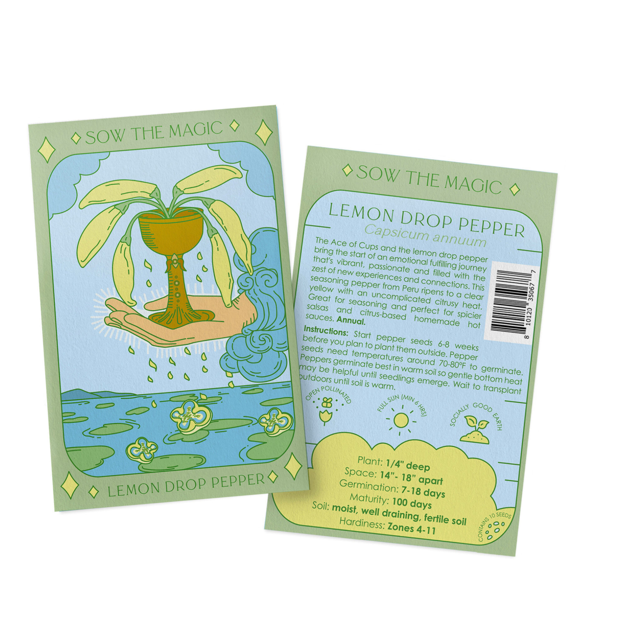 Lemon Drop Pepper Tarot Seed Packet