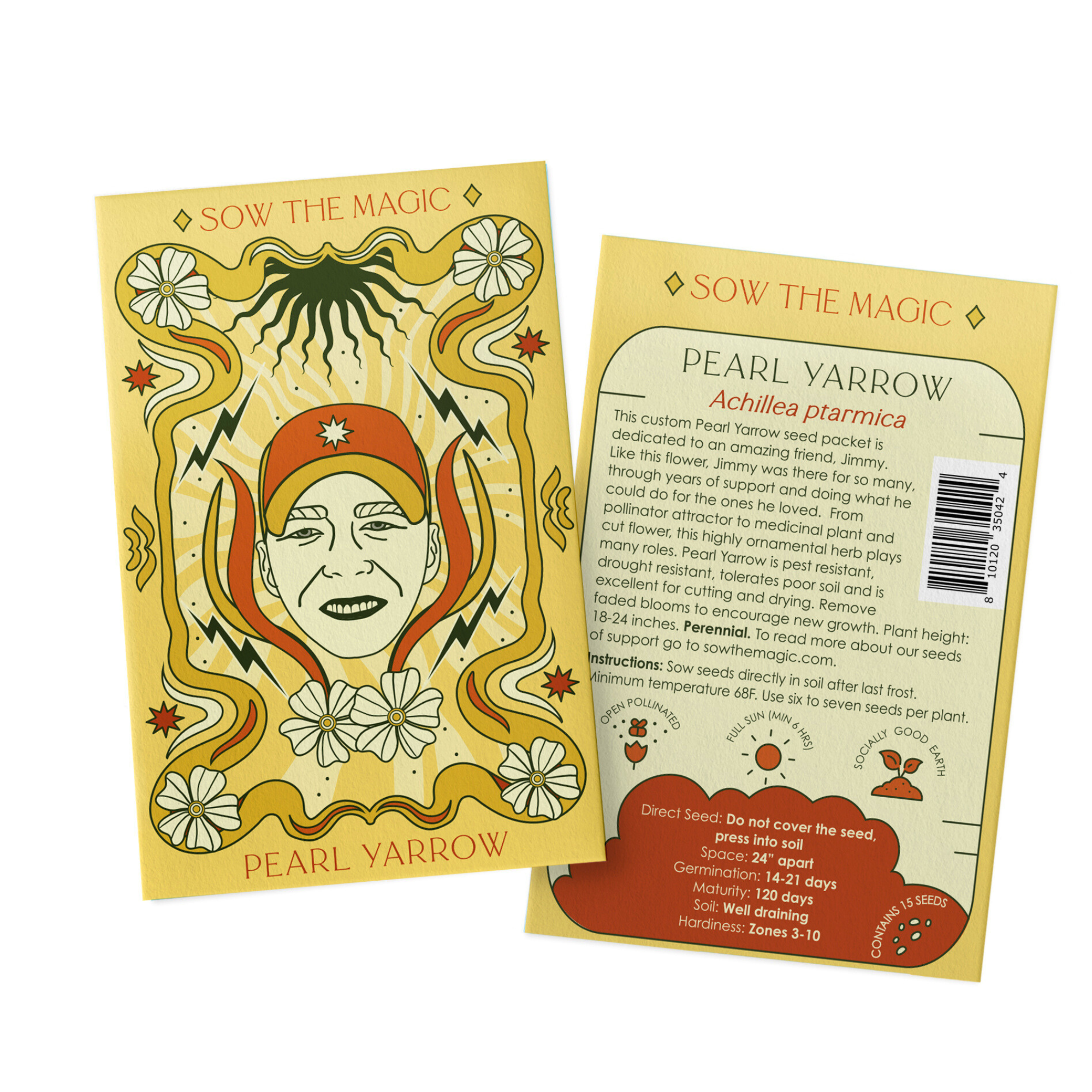 Pearl Yarrow Tarot Seed Packet