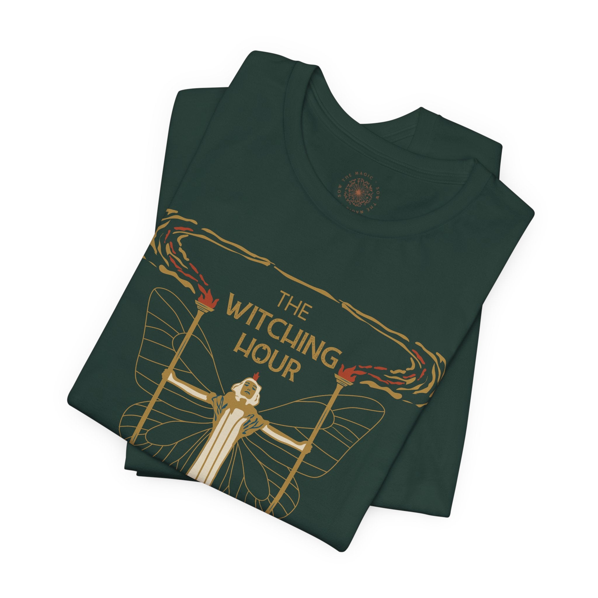 🧙‍♀️ Witching Hour T-Shirt – Unisex Mystical Graphic Tee | Soft Cotton Moon Witch Shirt | Halloween, Witchy Gift