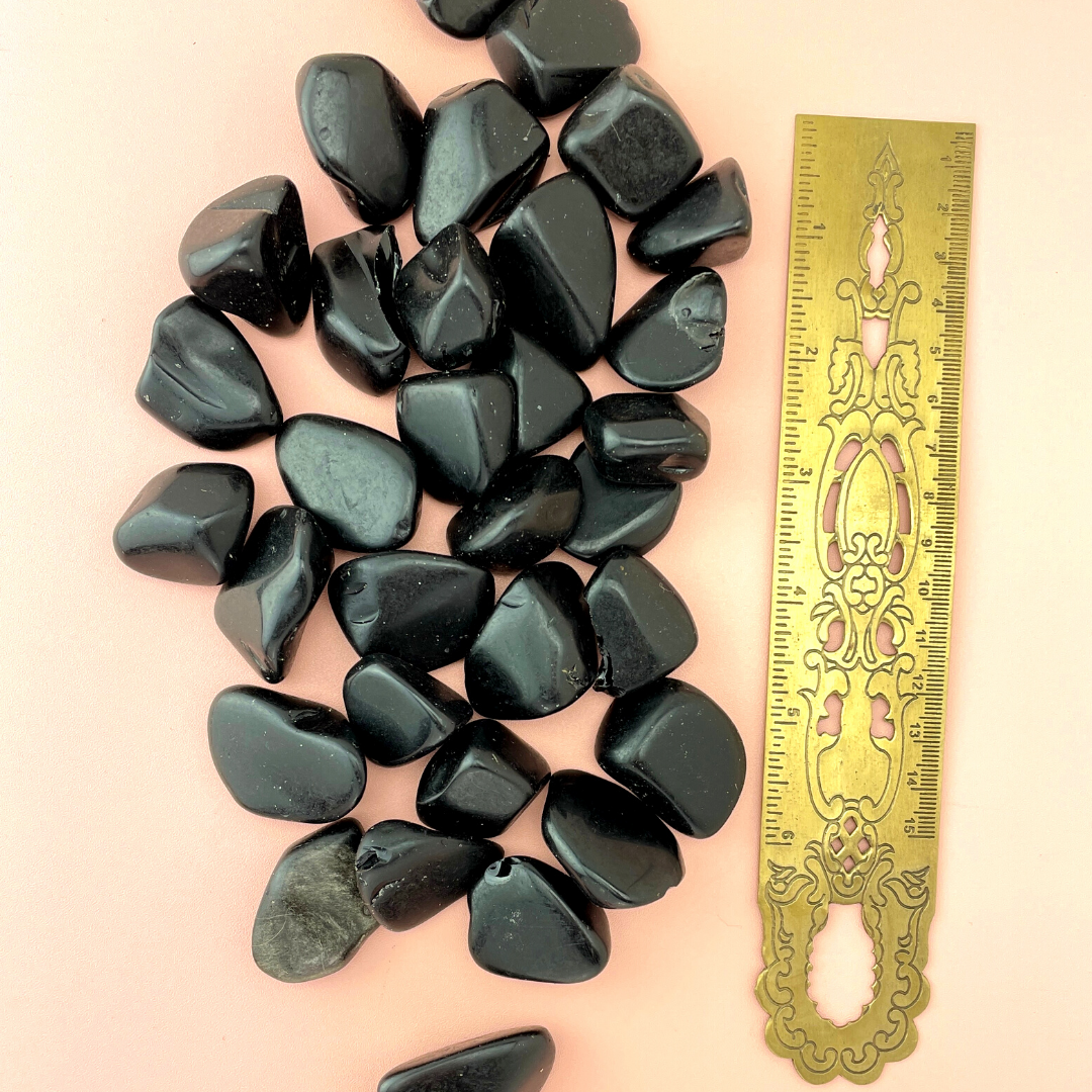 🖤 Tumbled Obsidian Gemstone Loose