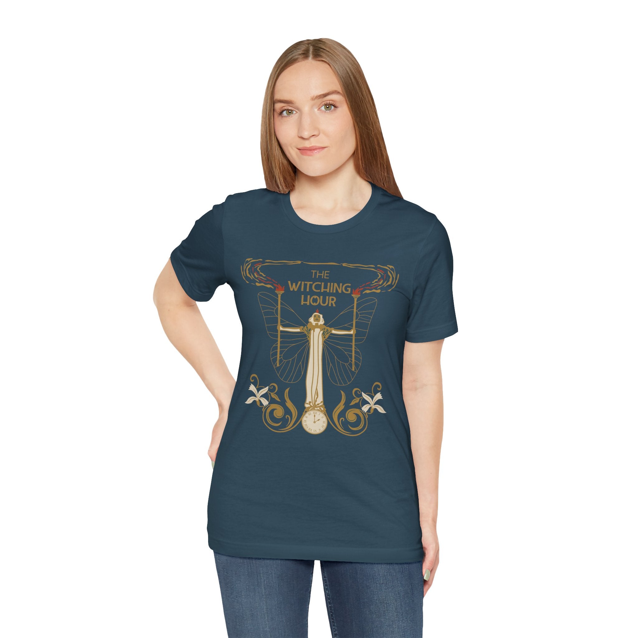 🧙‍♀️ Witching Hour T-Shirt – Unisex Mystical Graphic Tee | Soft Cotton Moon Witch Shirt | Halloween, Witchy Gift