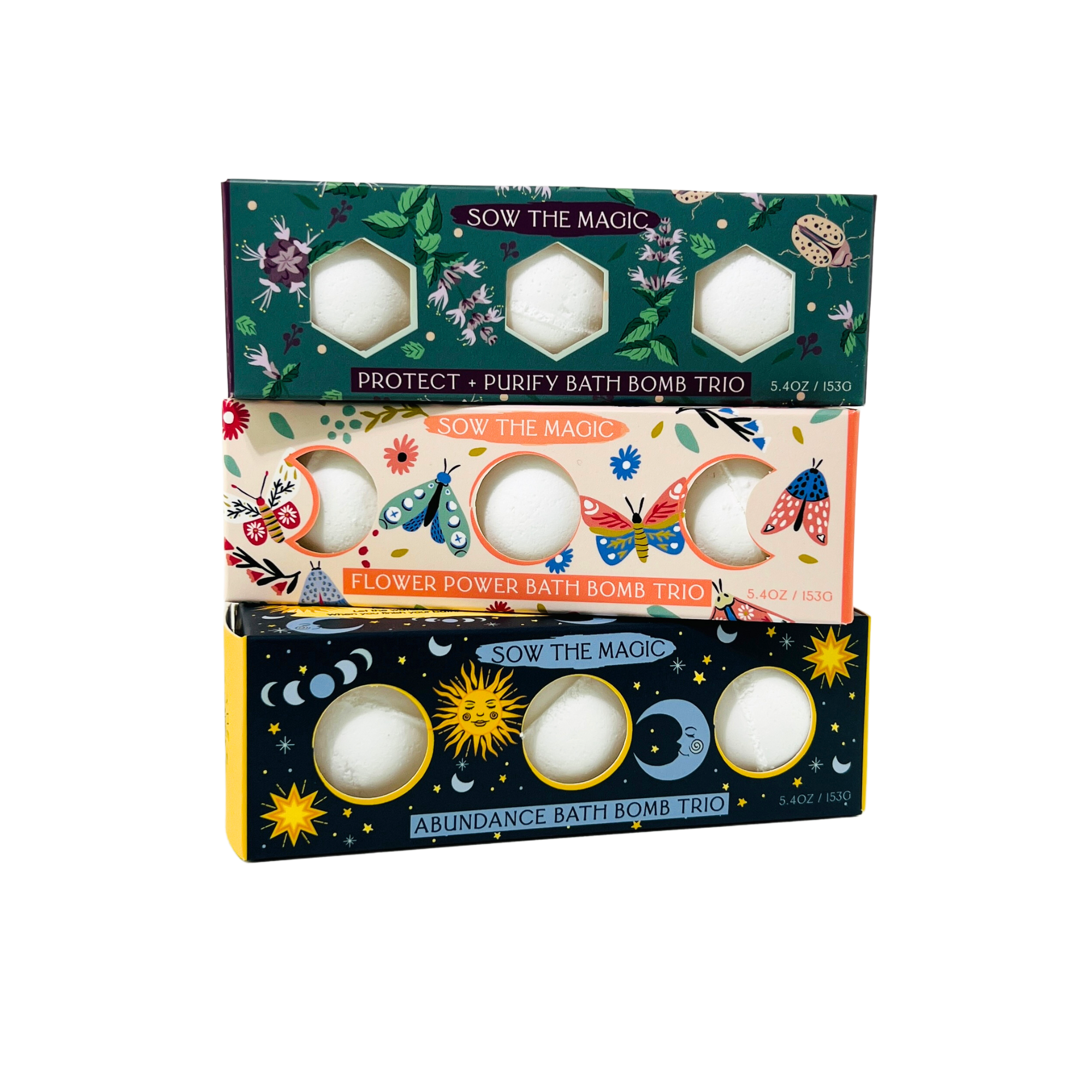 Moon Phase Abundance Bath Bomb Trio