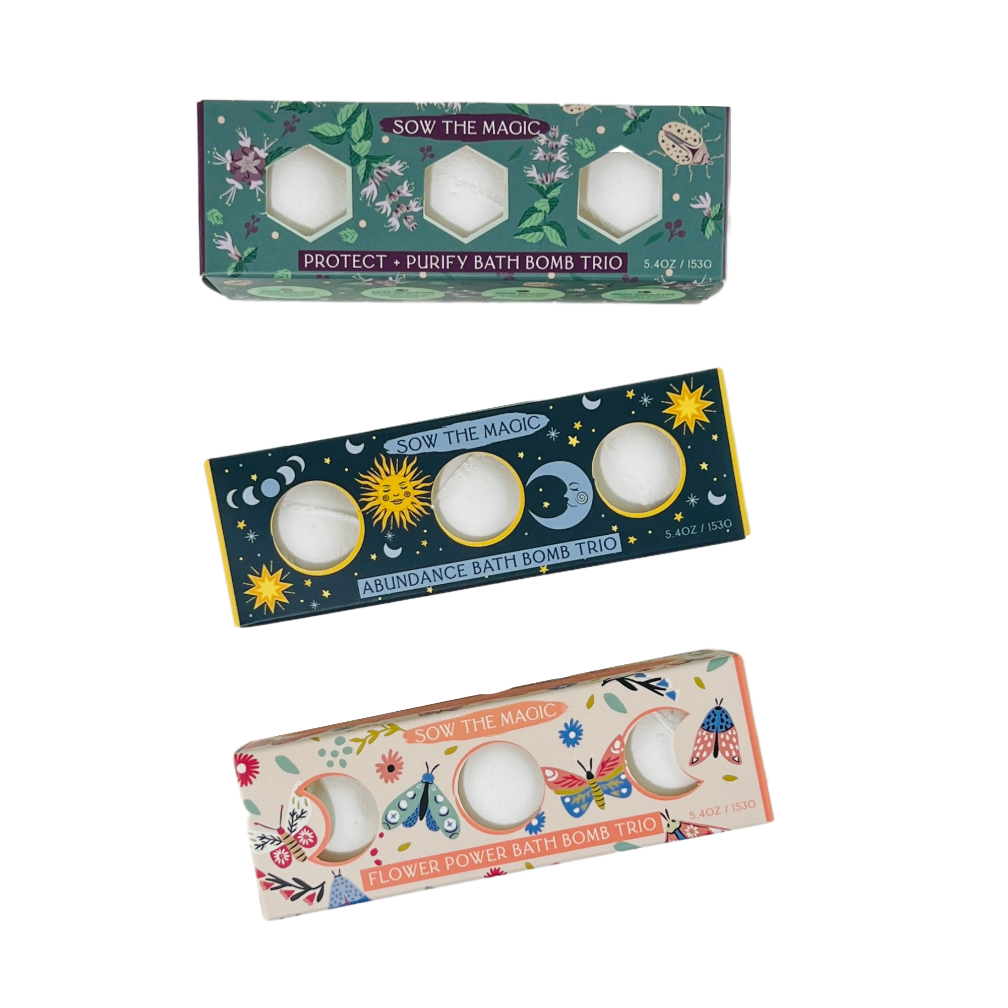 Moon Phase Protect + Purify Bath Bomb Trio