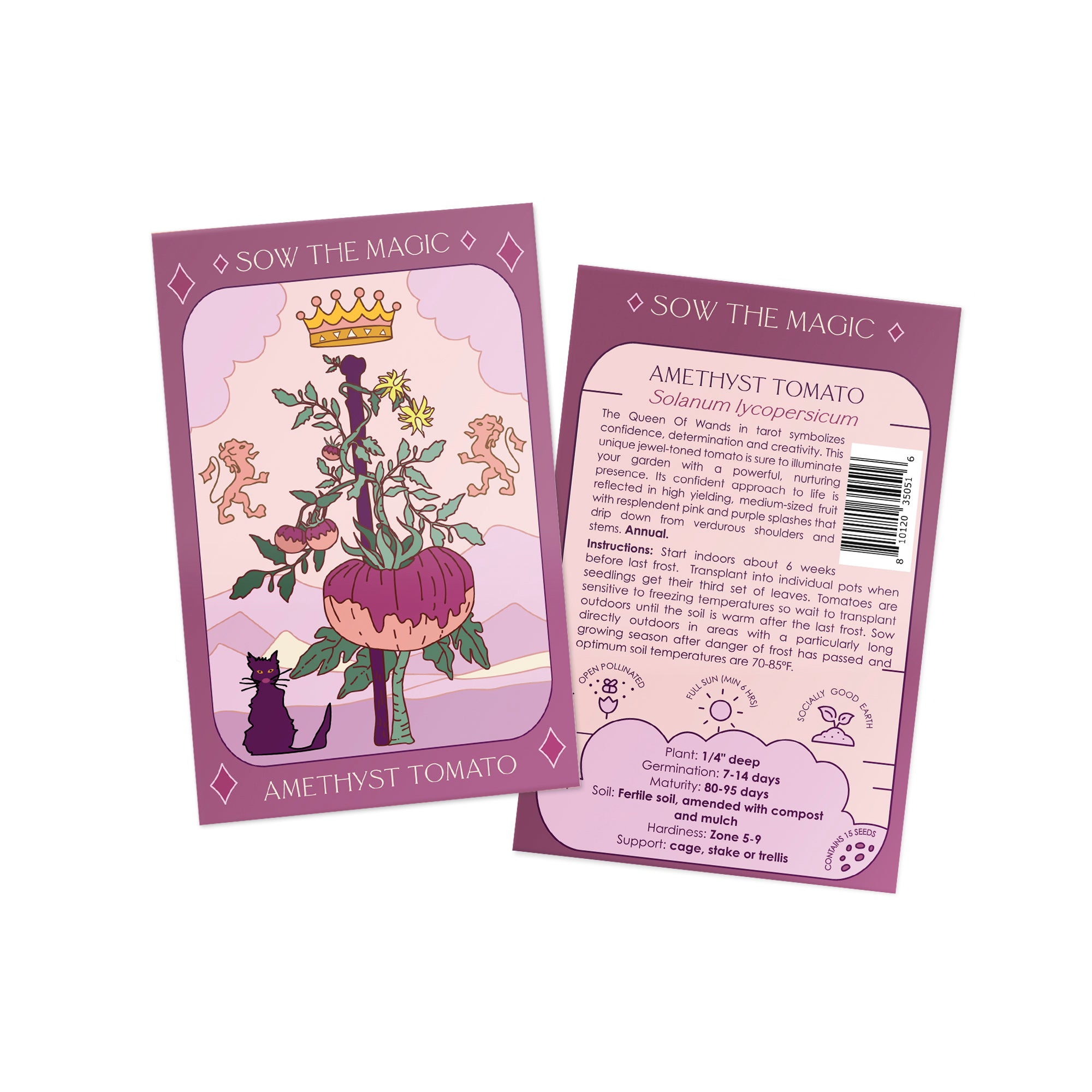 Amethyst Jewel Tomato Tarot Seed Packet - Thumbnail 4