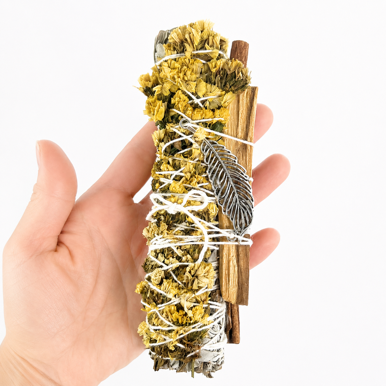 Light as a Feather Ritual Set – White Sage Smudge Stick 6