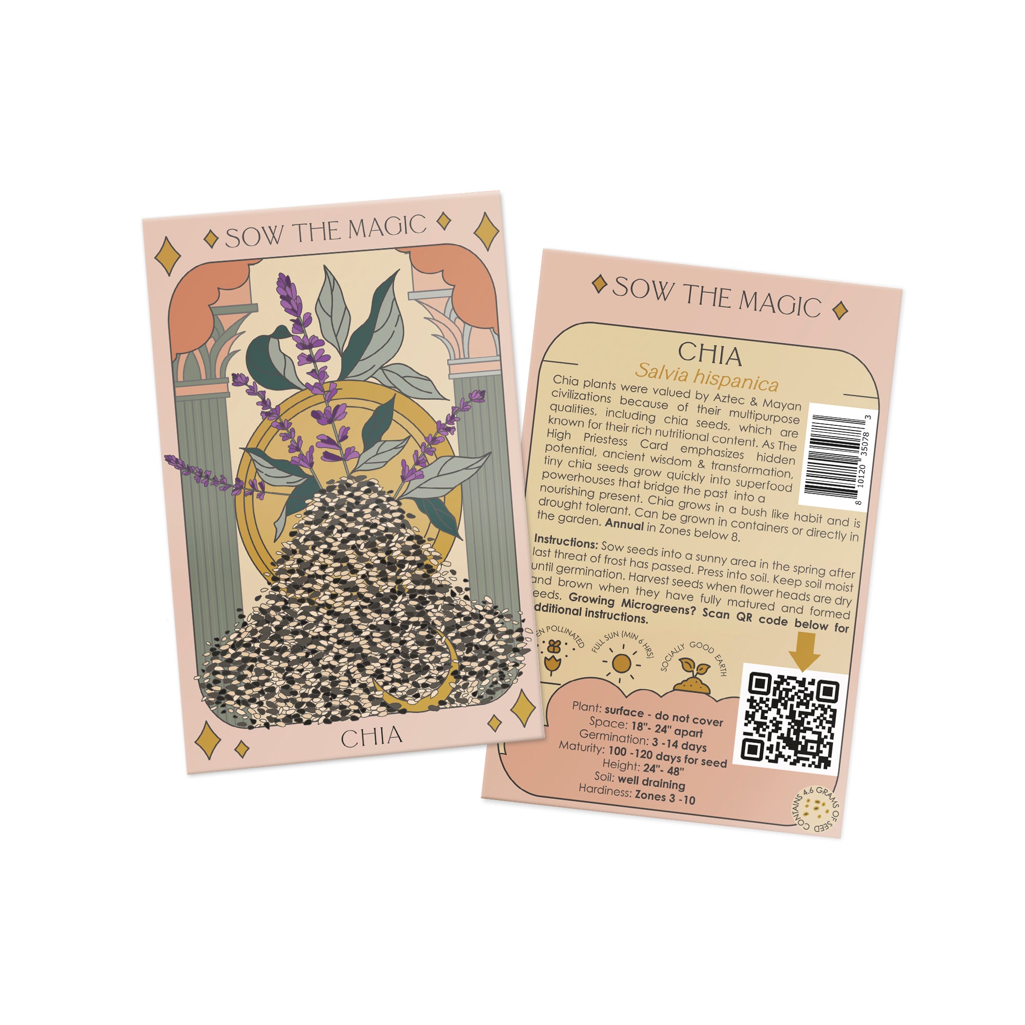 Chia Tarot Seed Packet