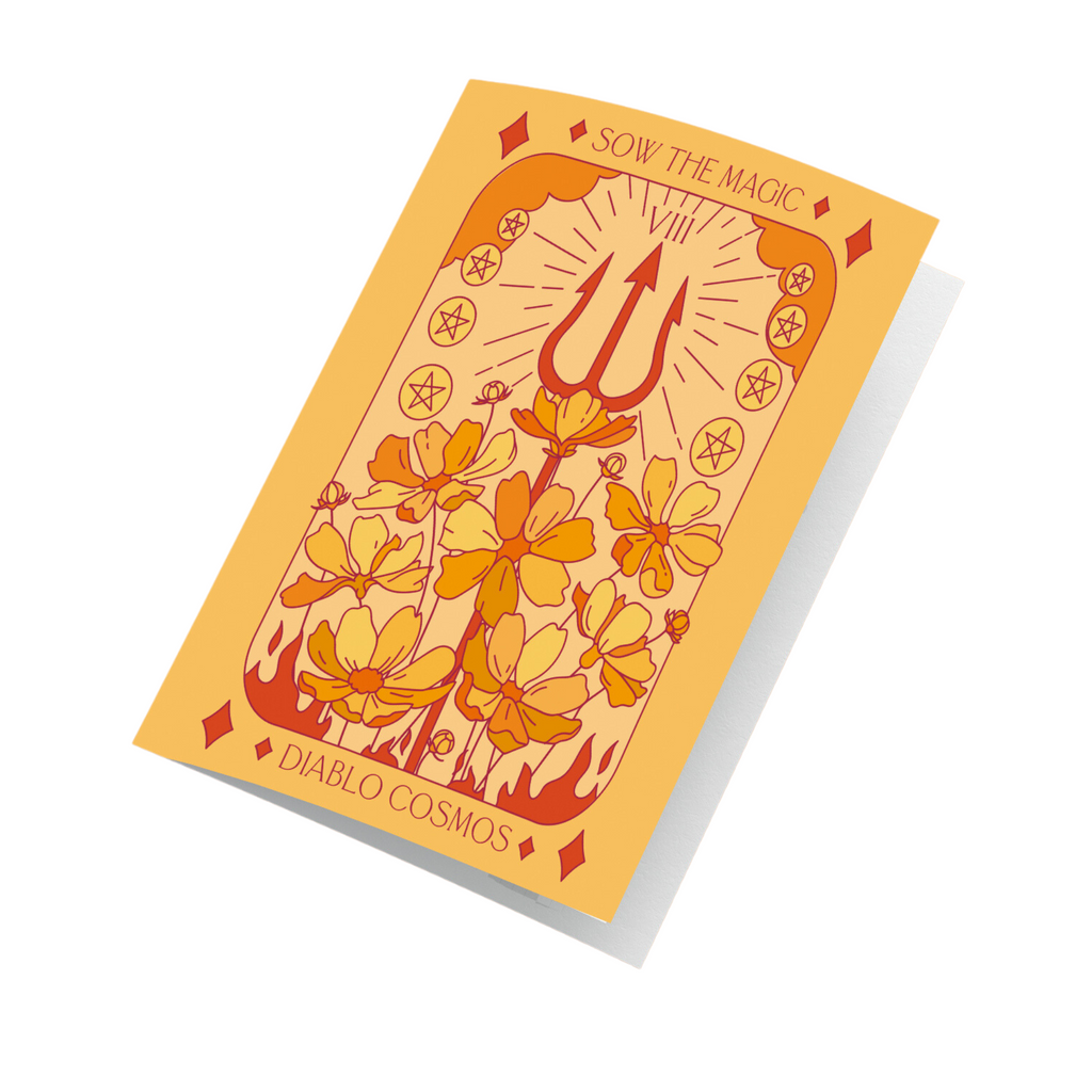 Diablo Cosmos Botanical Tarot Greeting Card