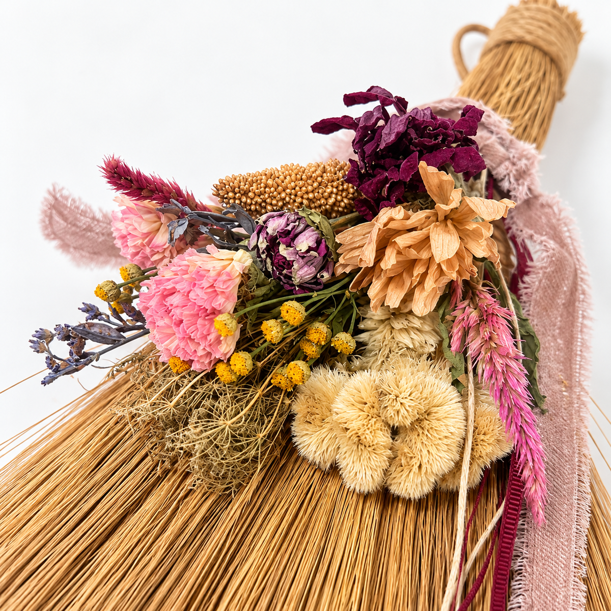 The Hearthkeeper’s Dusty Rose Botanical Broom