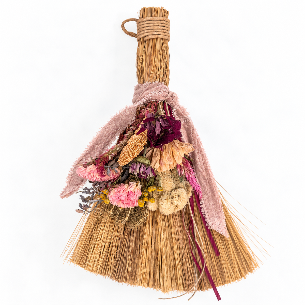 The Hearthkeeper’s Dusty Rose Botanical Broom
