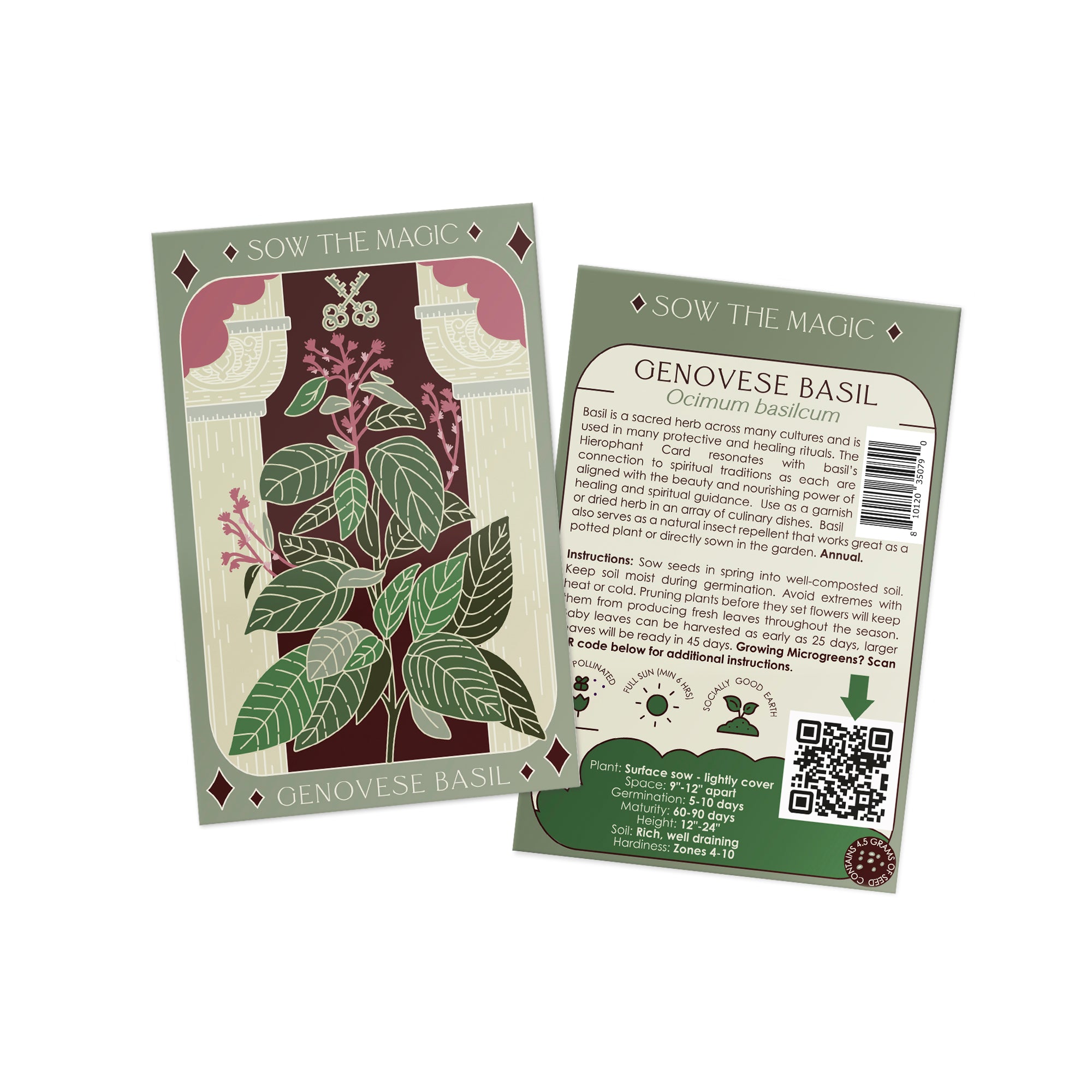 Genovese Basil Tarot Gift Seed Packet