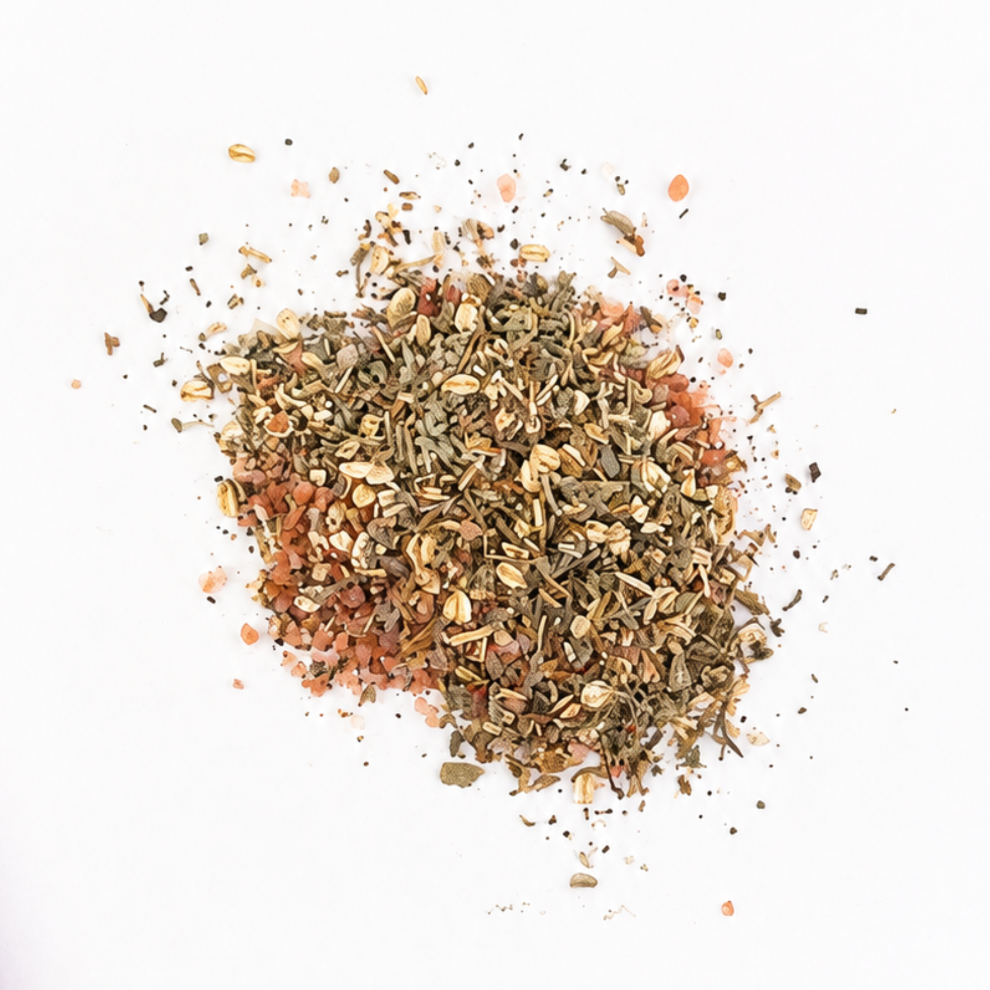 Loose Motherwort Botanical Bath Tea blend featuring dried motherwort, herbs, botanicals, and mineral salts for a relaxing herbal bath soak by Sow the Magic®.