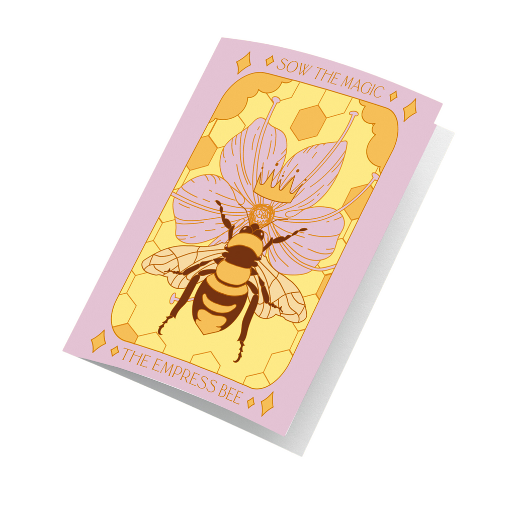 Empress Bee Botanical Tarot Greeting Card