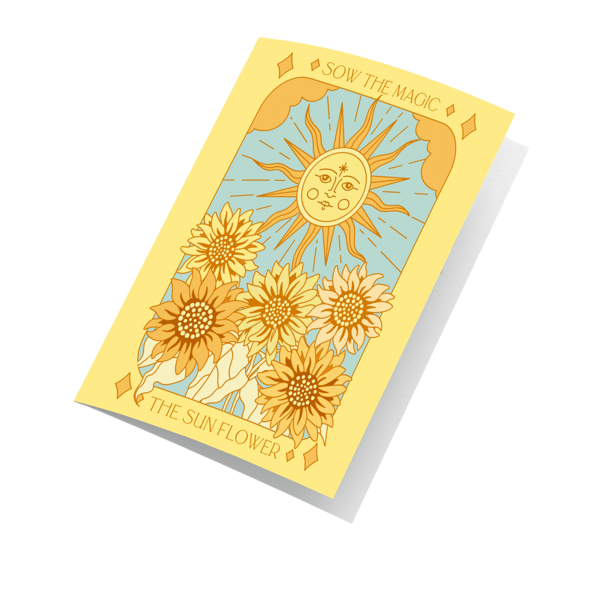 The Sunflower Botanical Tarot Greeting Card