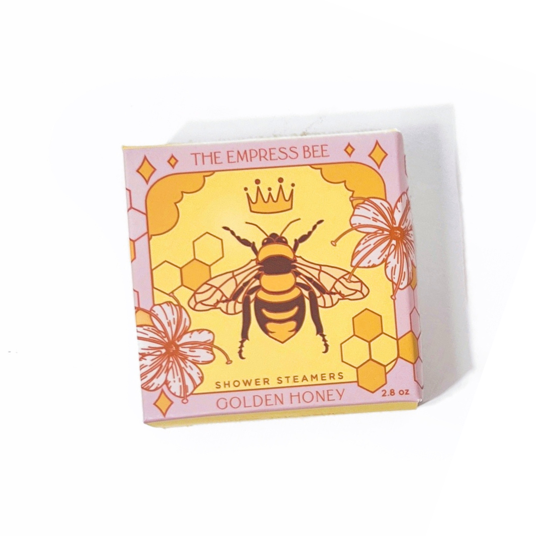 The Empress Bee Shower Steamer Set in Golden Honey by Sow the Magic® featuring tarot-inspired botanical packaging with handcrafted aromatherapy shower steamers.