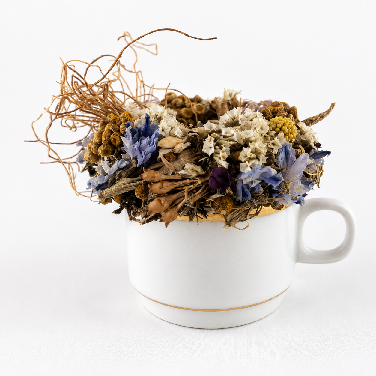 Birthday Flowers  🌸 Handmade Teacup Dried Flower Arrangement | Farm-Grown Botanicals