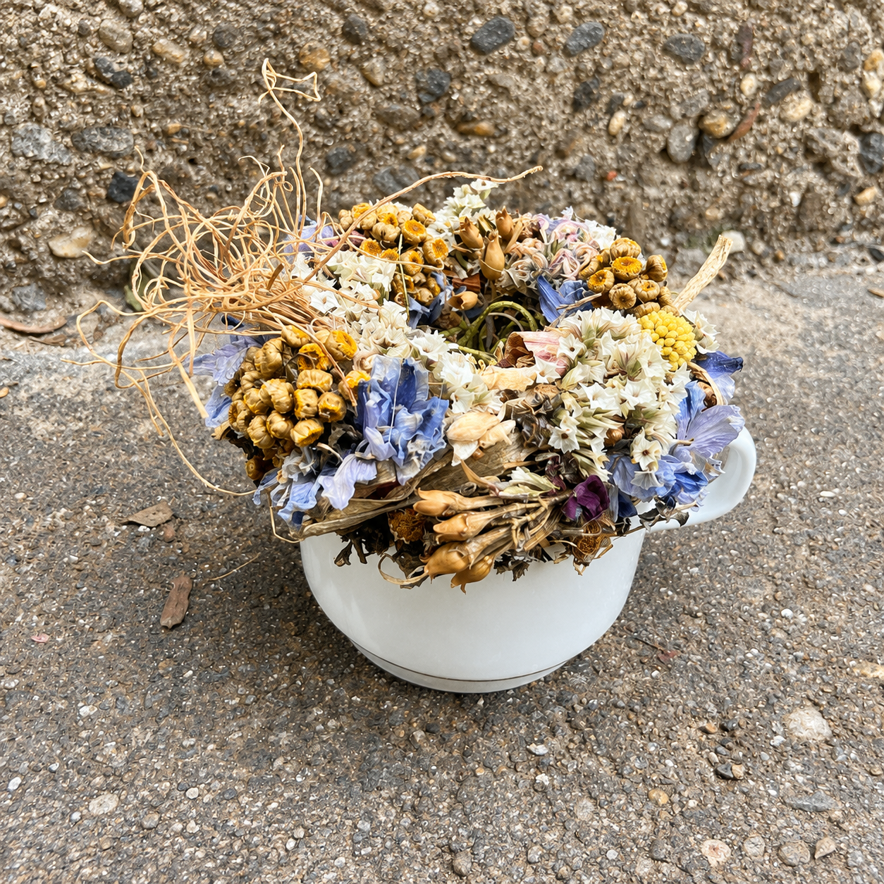 Birthday Flowers  🌸 Handmade Teacup Dried Flower Arrangement | Farm-Grown Botanicals