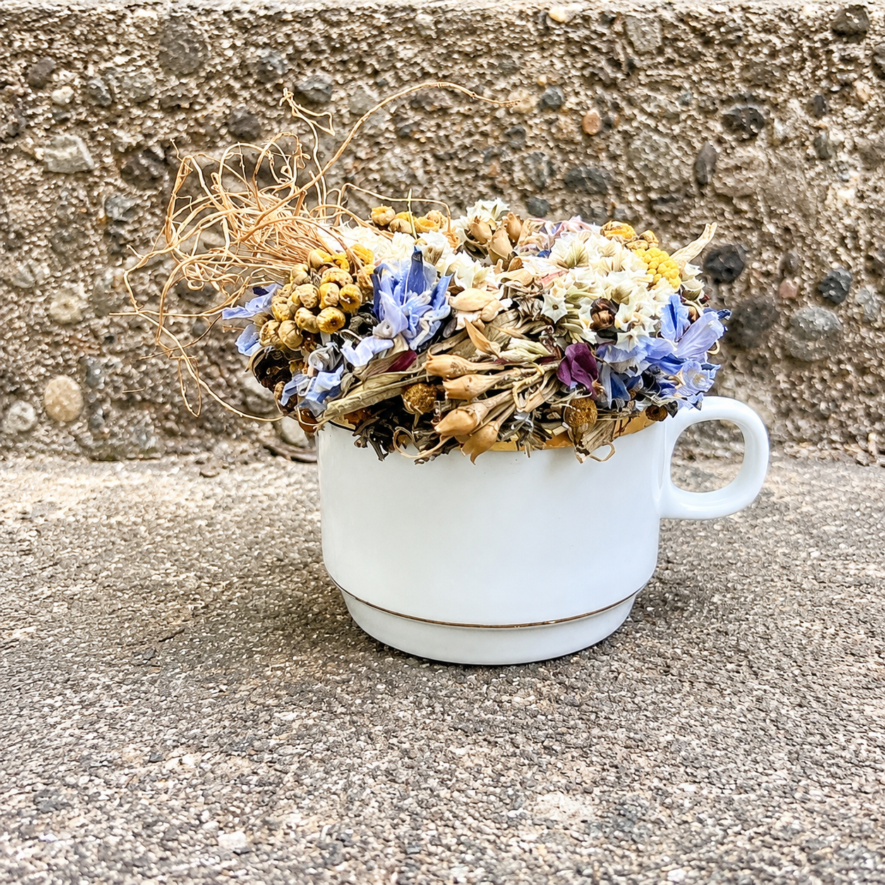 Birthday Flowers  🌸 Handmade Teacup Dried Flower Arrangement | Farm-Grown Botanicals