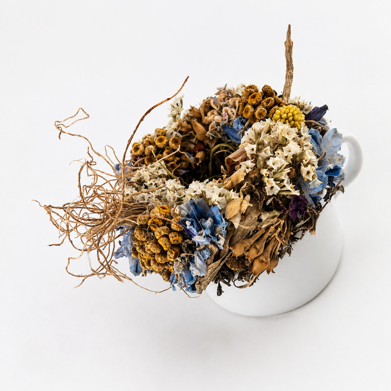 Birthday Flowers  🌸 Handmade Teacup Dried Flower Arrangement | Farm-Grown Botanicals