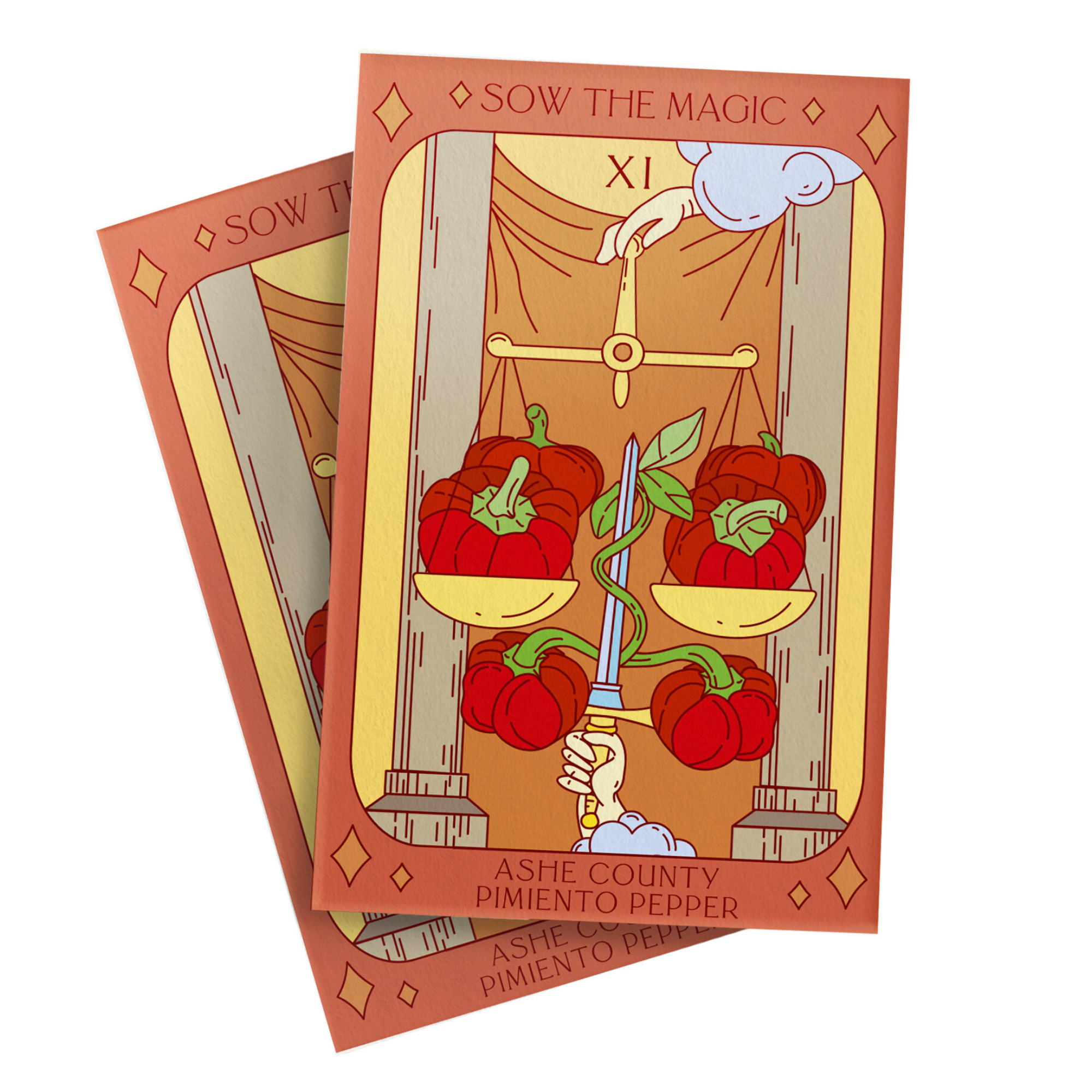 Ashe County Pimento Sweet Pepper Tarot Seed Packet - Thumbnail 2