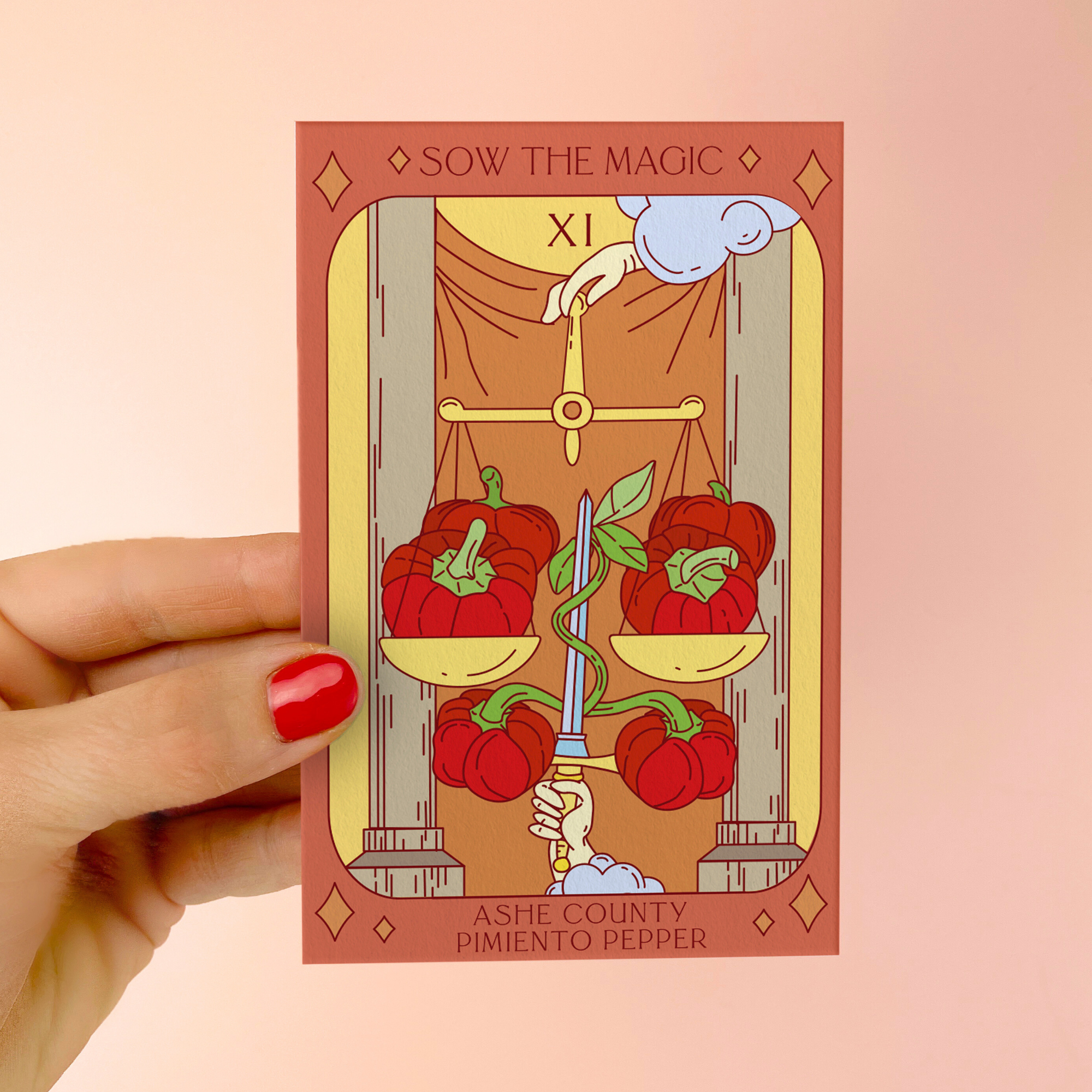 Ashe County Pimento Sweet Pepper Tarot Seed Packet - Thumbnail 3