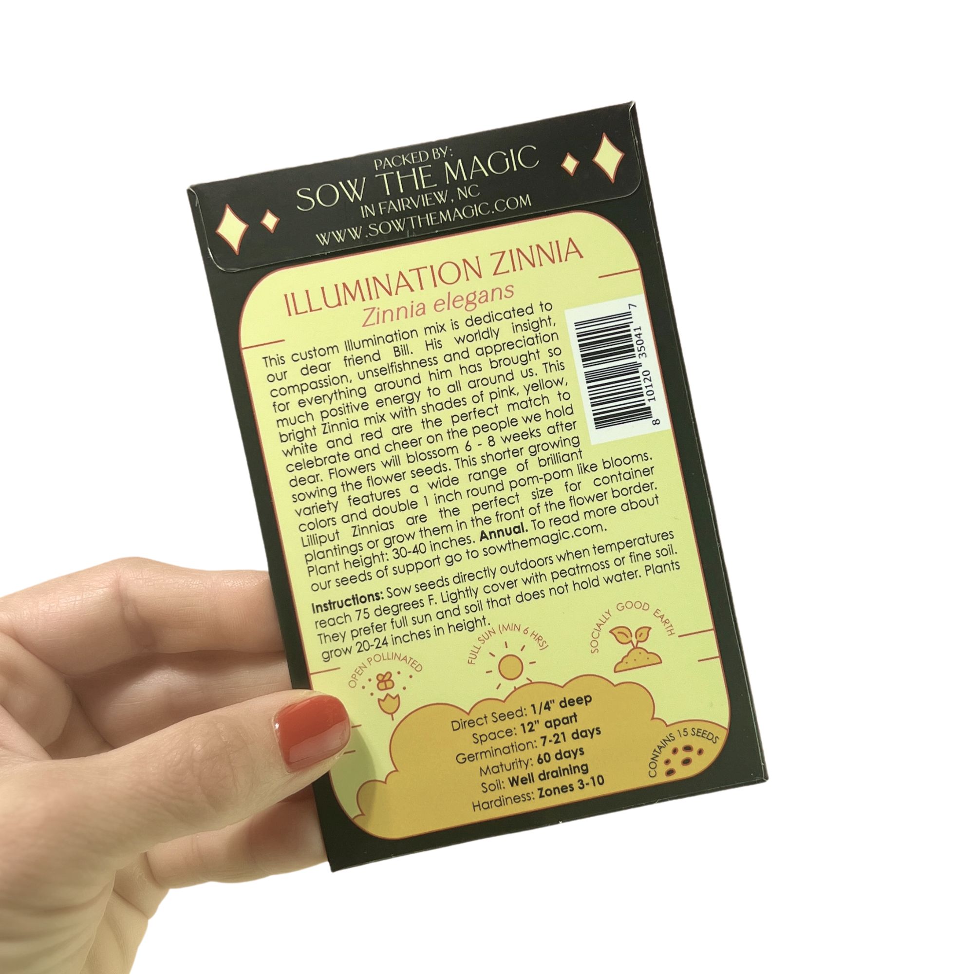 Illumination Zinnia Tarot Seed Packet - Thumbnail 3