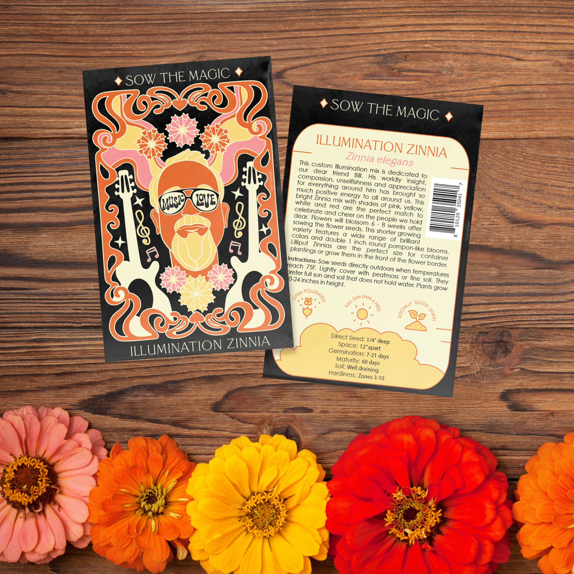 Illumination Zinnia Tarot Seed Packet - Thumbnail 2