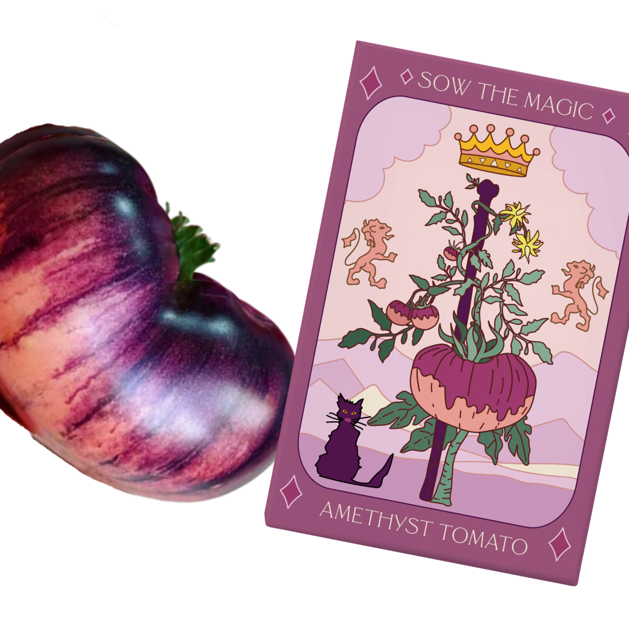 Amethyst Jewel Tomato Tarot Seed Packet