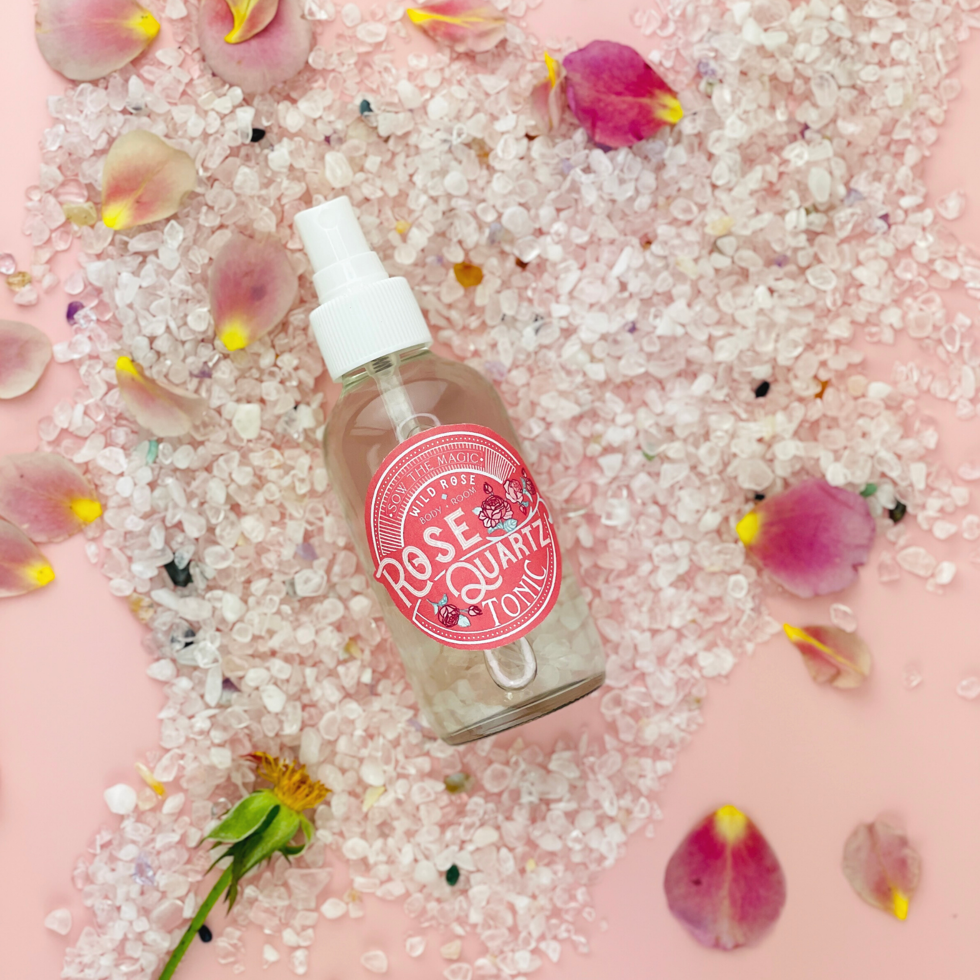 Gem Infused Rose Quartz Body + Room Tonic