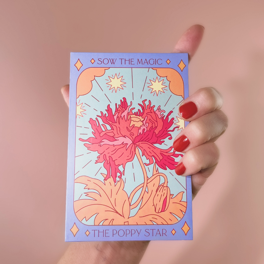 The Poppy Star Tarot Seed Packet