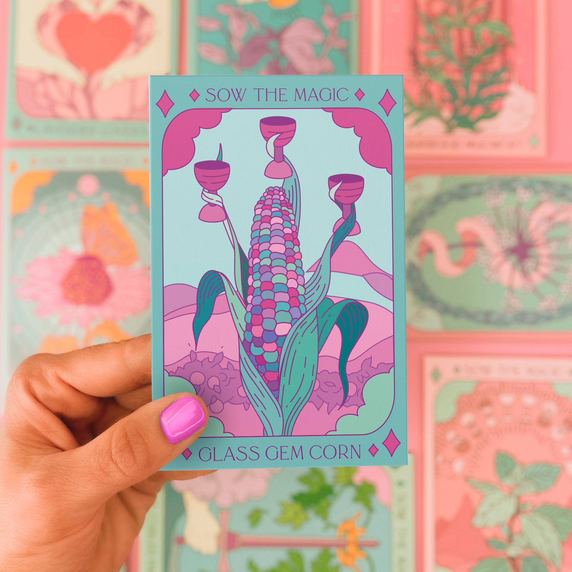 Glass Gem Corn Tarot Seed Packet - Thumbnail 4