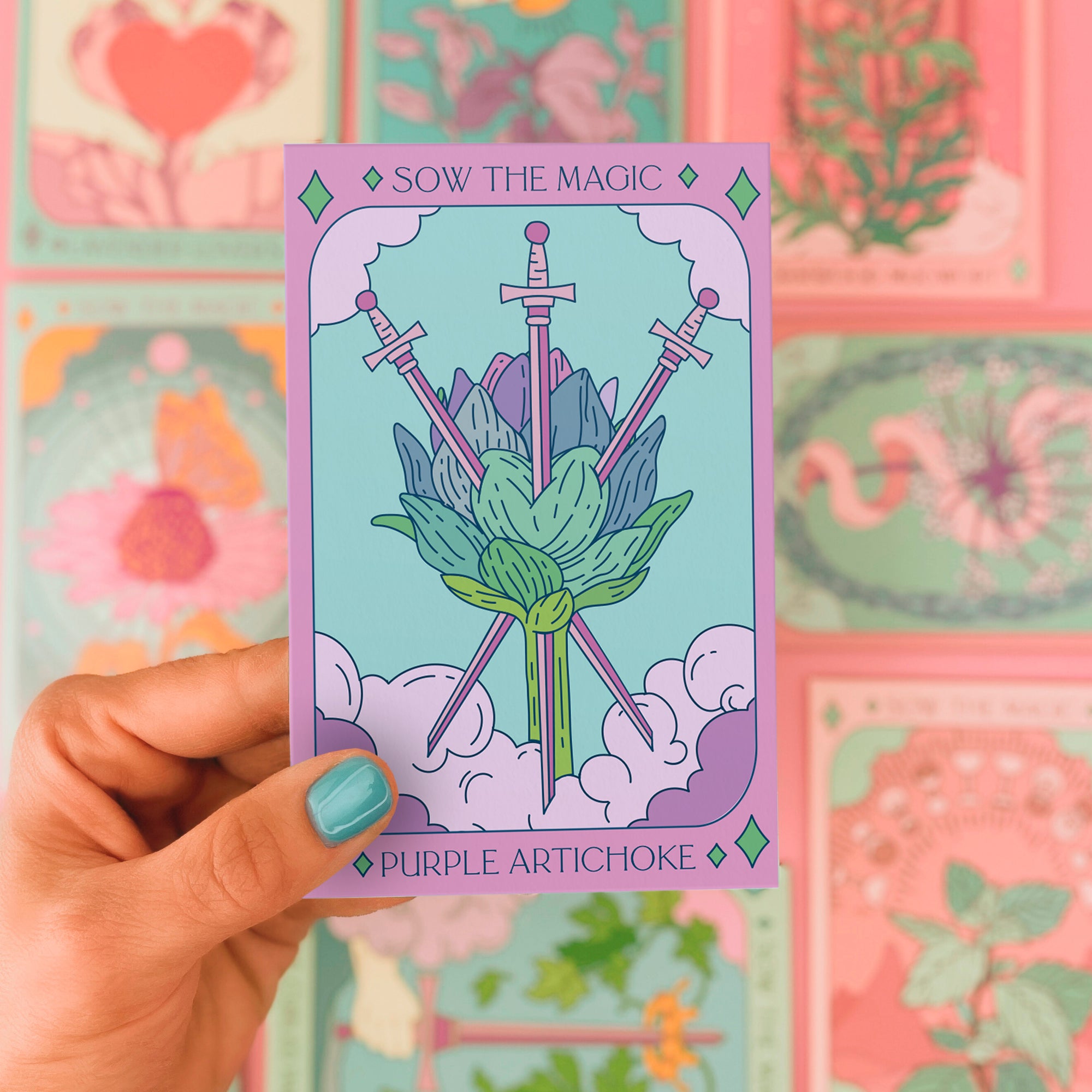 Purple Artichoke Tarot Seed Packet - Thumbnail 5