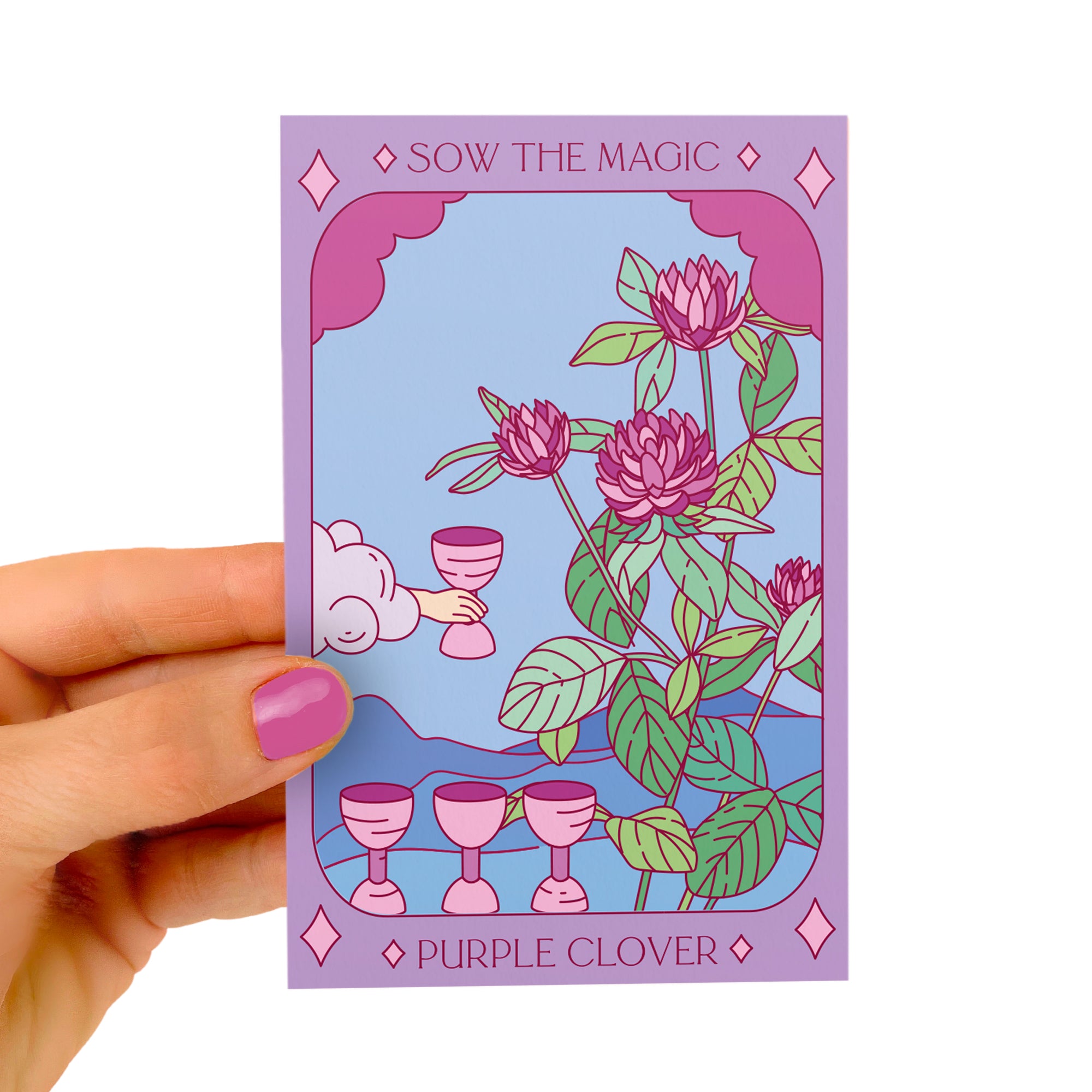 Purple Clover Tarot Seed Packet
