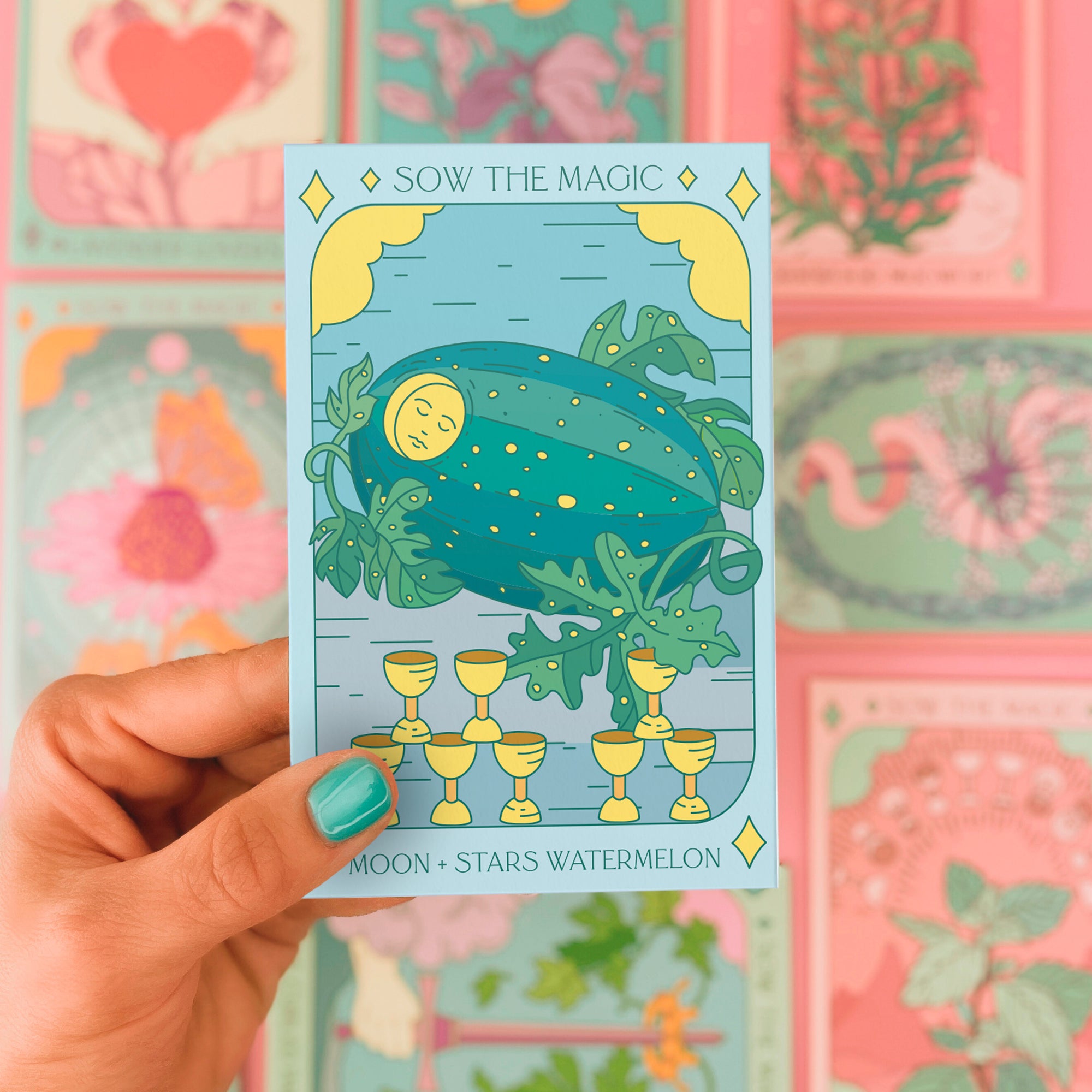 Moon and Stars Watermelon Tarot Seed Packet - Thumbnail 3