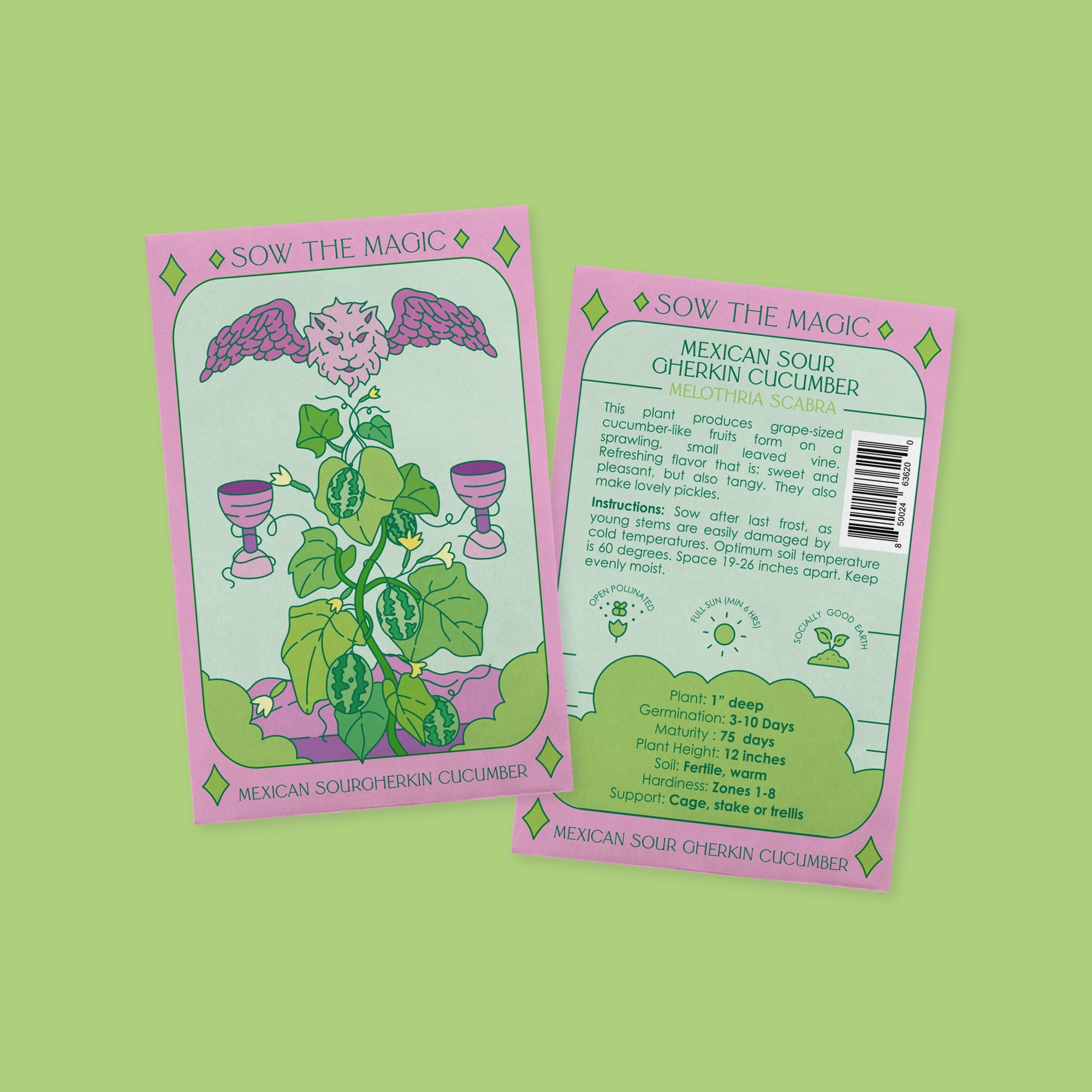 Mexican Sour Gherkin Cucumber Tarot Seed Packet