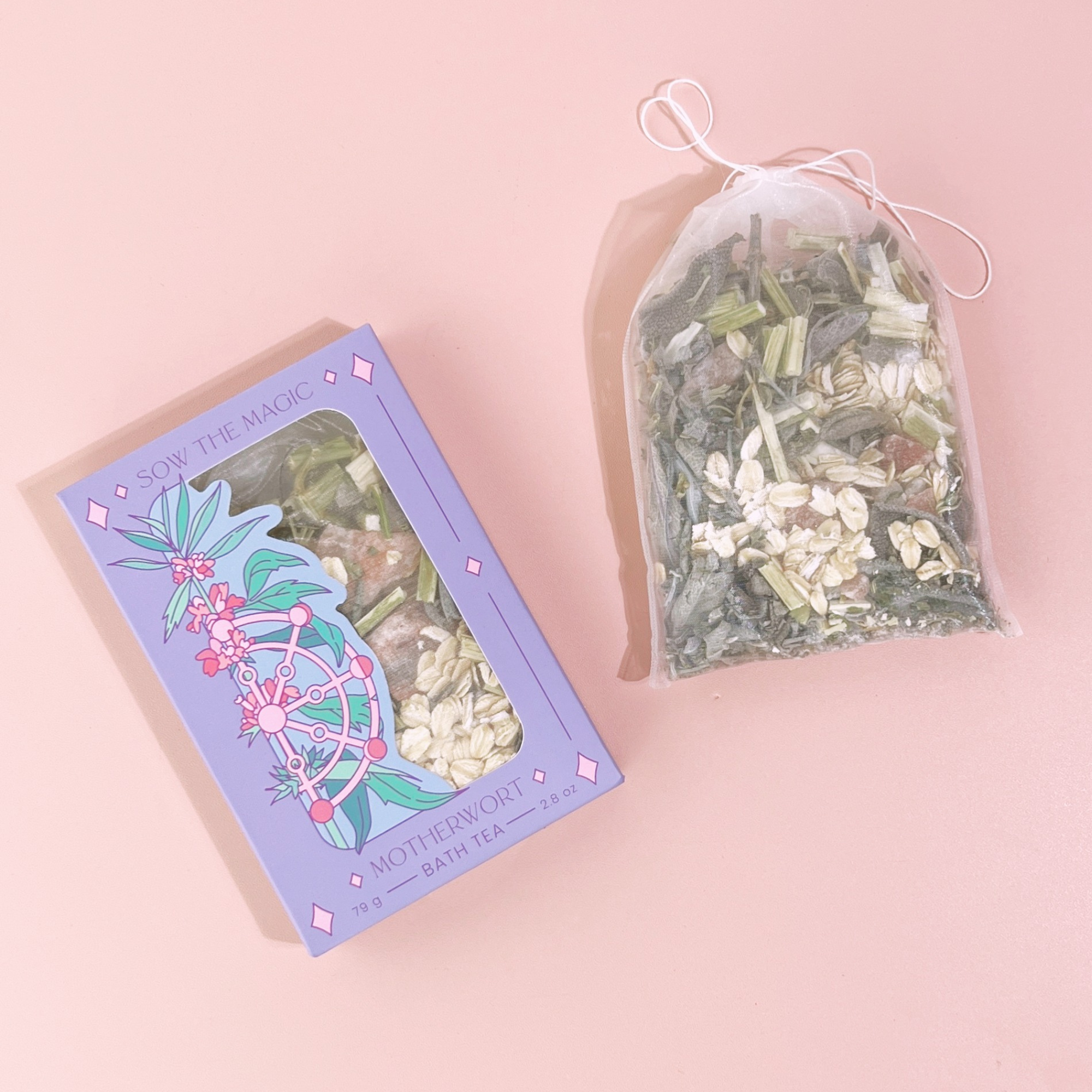 Motherwort Tarot Botanical Bath Tea Box