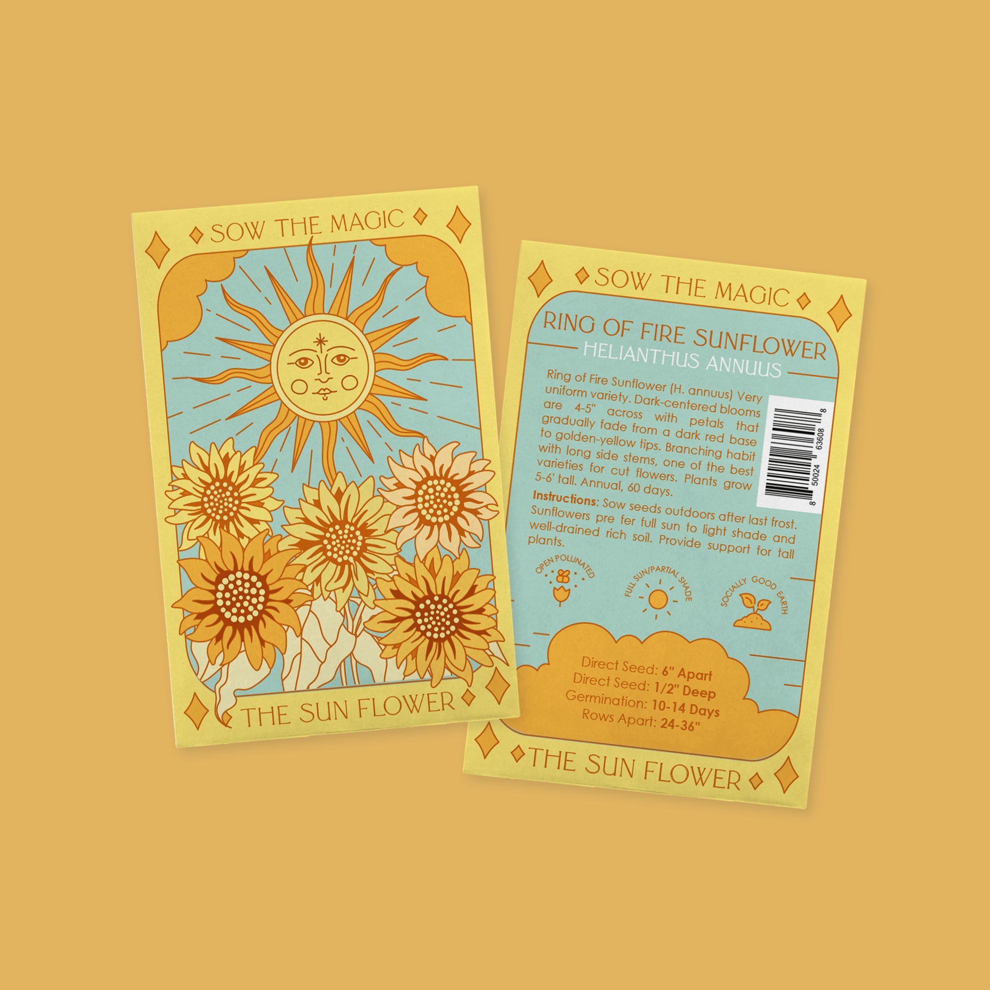 The Sunflower (Ring of Fire) Tarot Seed Packet