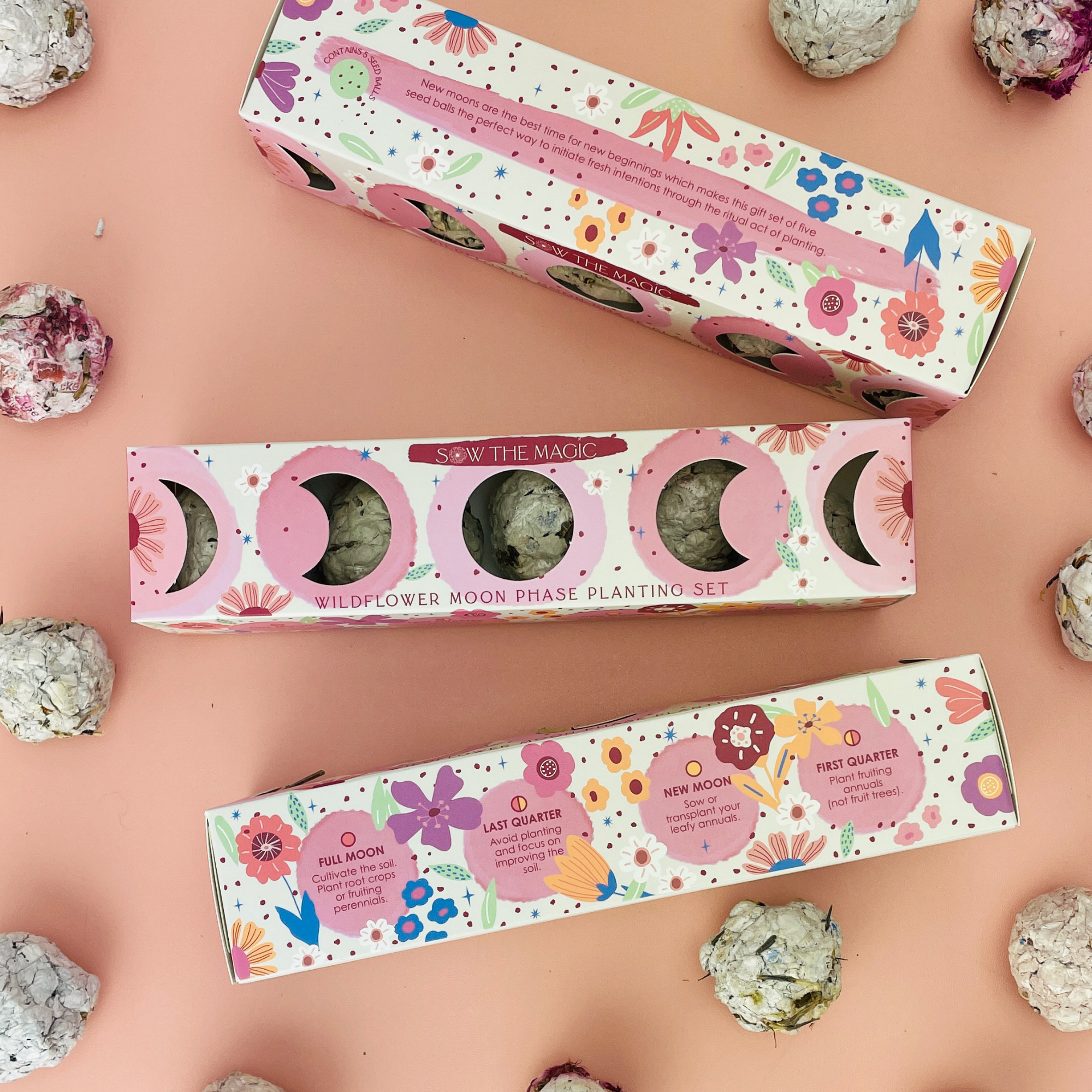 Moon Phase Wild Flower Seed Planting Set | Sow the Magic
