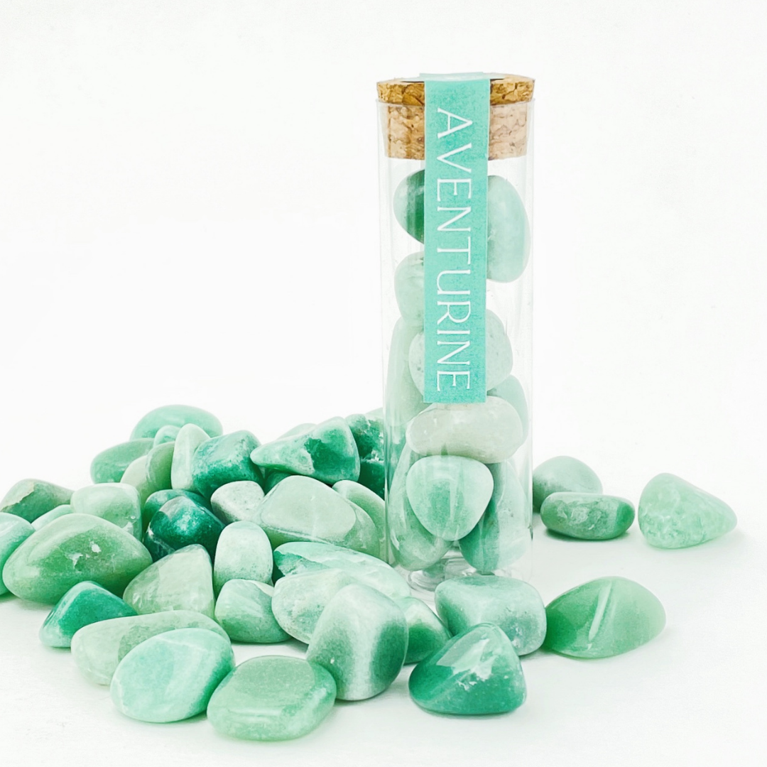 Natural Aventurine Tumbled Gemstone Intention Vial