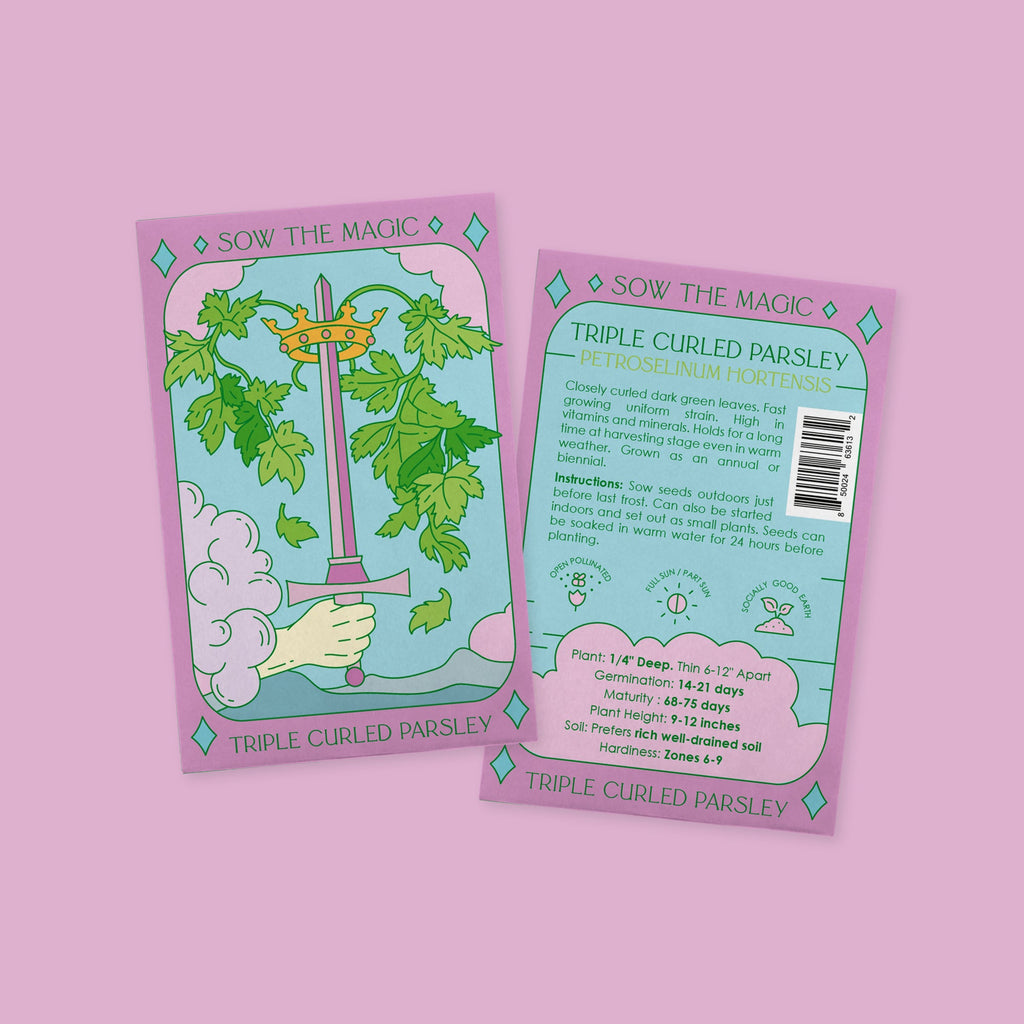 Triple Curled Parsley Tarot Seed Packet