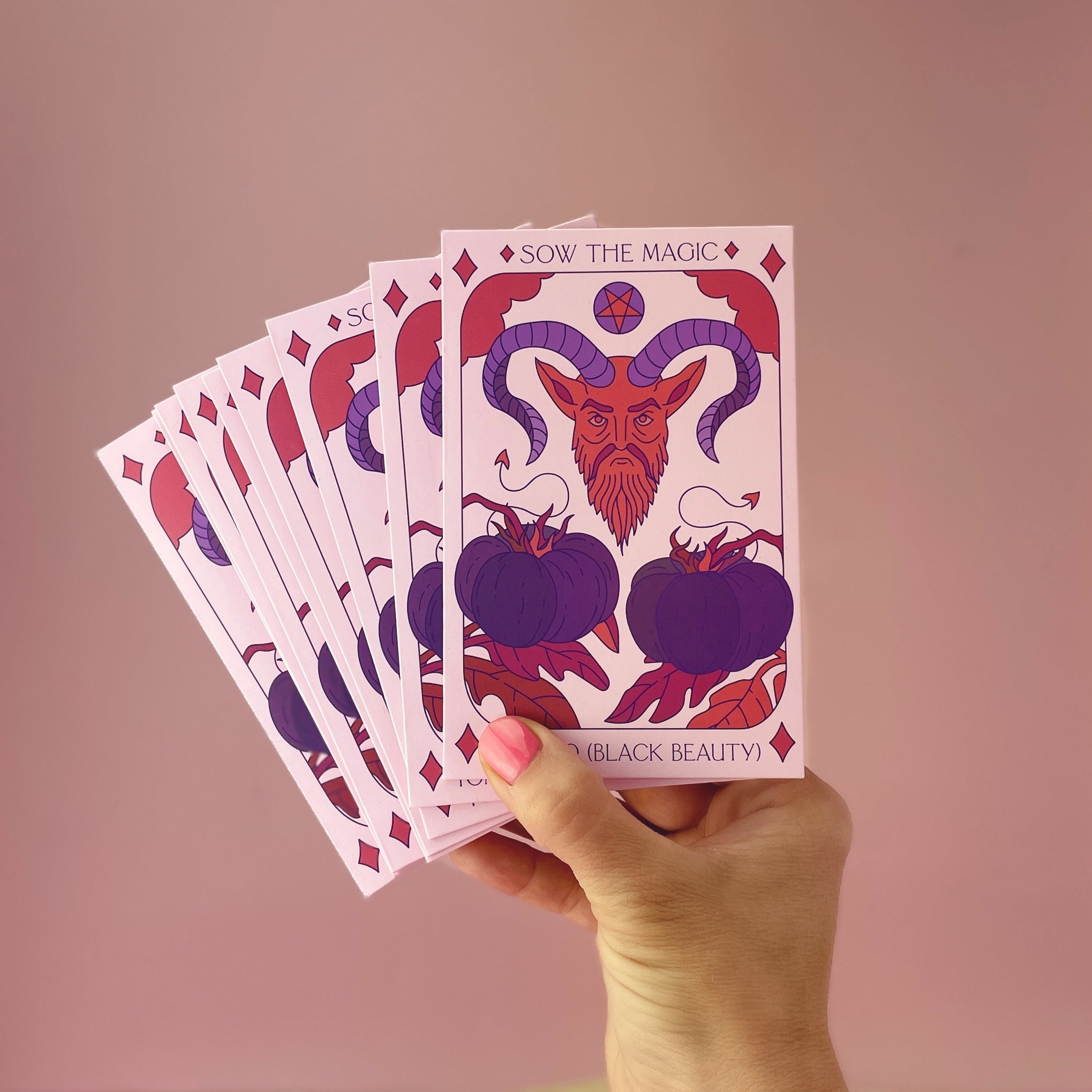 Black Beauty Tomato Tarot Seed Packet - Thumbnail 3